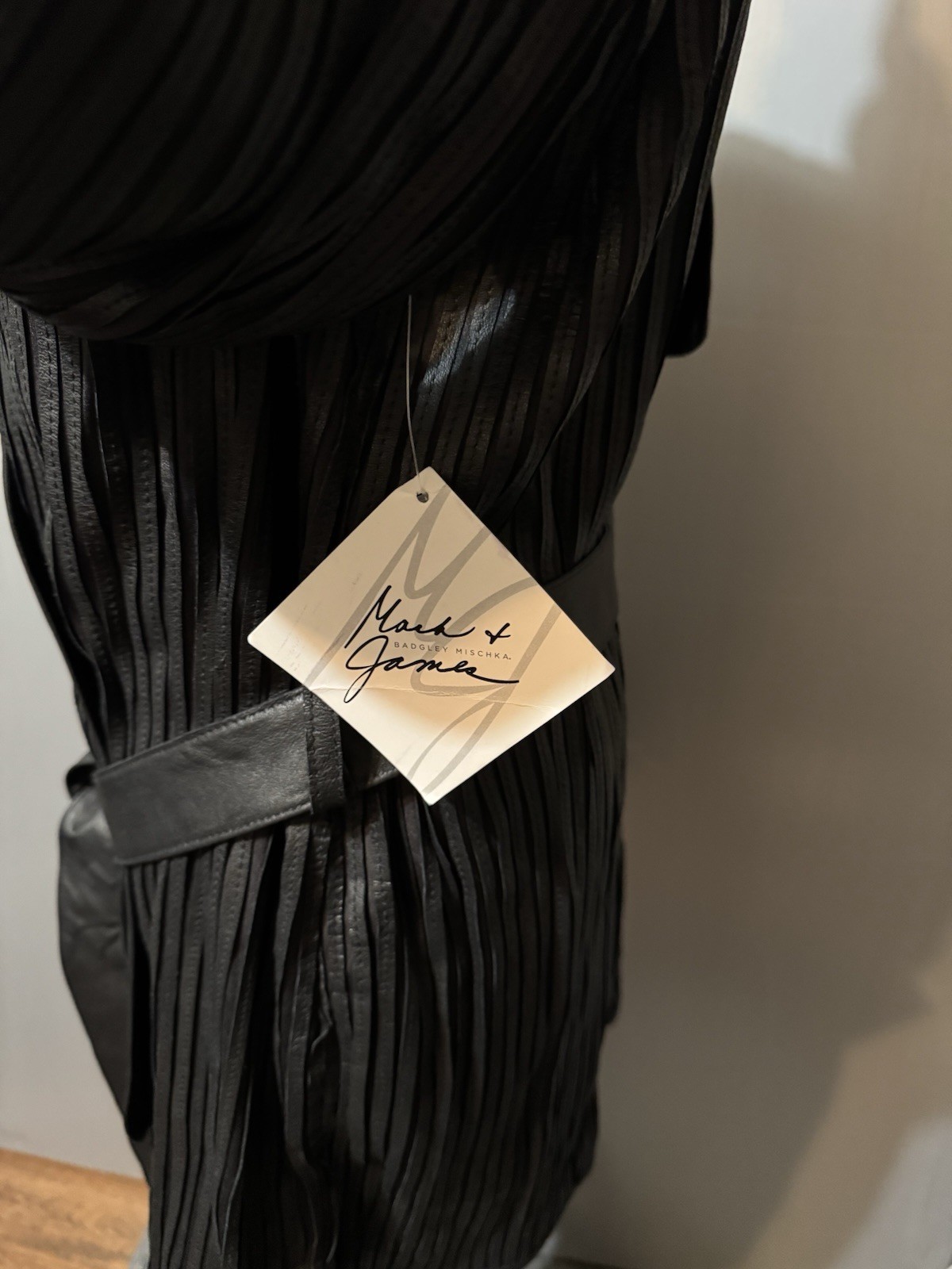 Mark & James by Badgley Mischka Leather Dress SZ L Goth Renaissance Gladiator