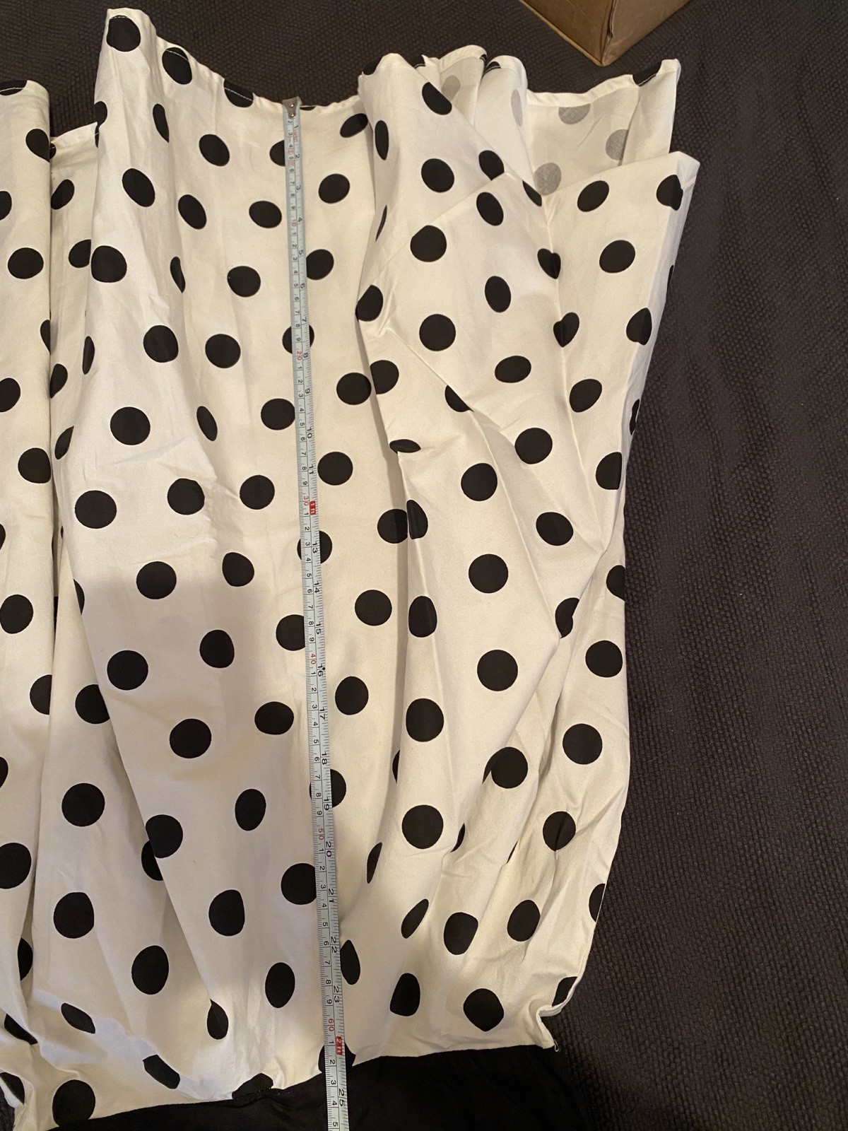 Hell Bunny Off White Black Spotty Cotton 50s Style Dress Size XS Midi