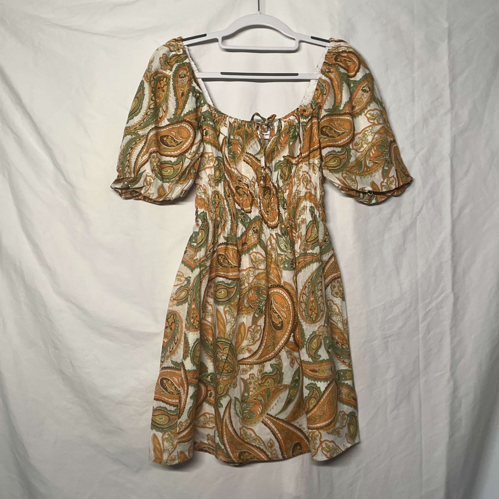 Faithful The Brand Nikoleta Midi Dress Juniper Paisley Print Size XS, US 2