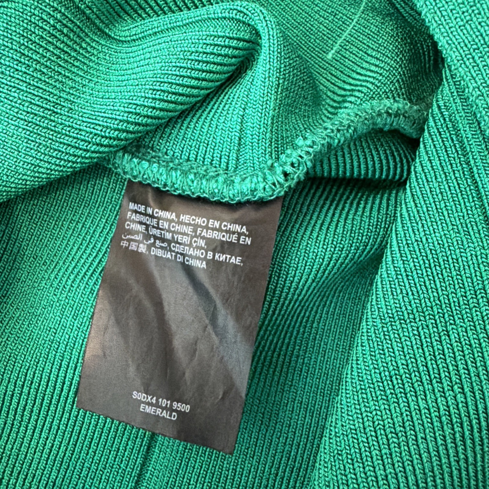 Bebe Green Bandage V-neck Mini Dress With Back Zipper Closure – L