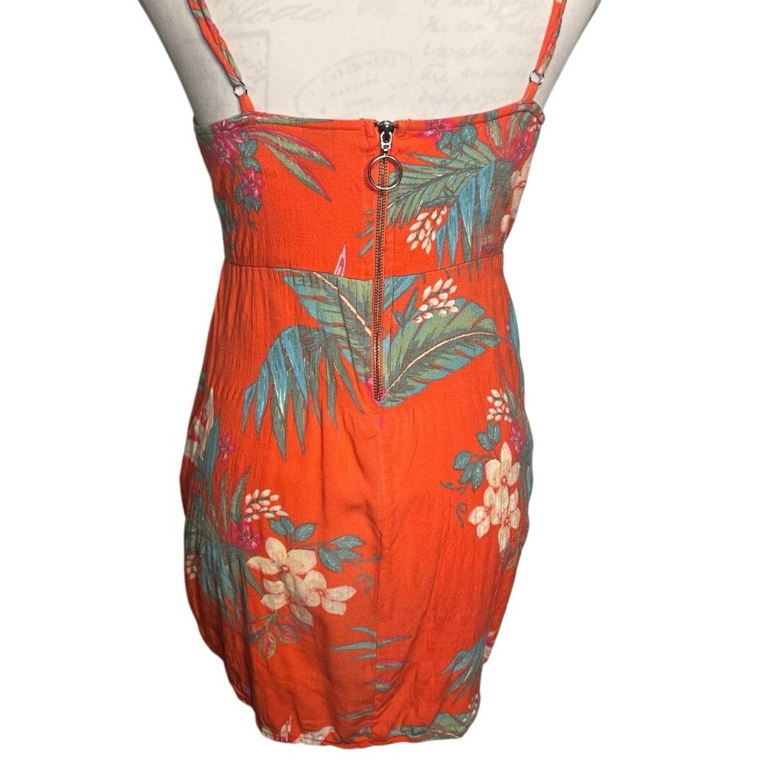 Wild Fable Womens Size M Gauzy Tropical Floral Sleeveless Square Neck Sundress