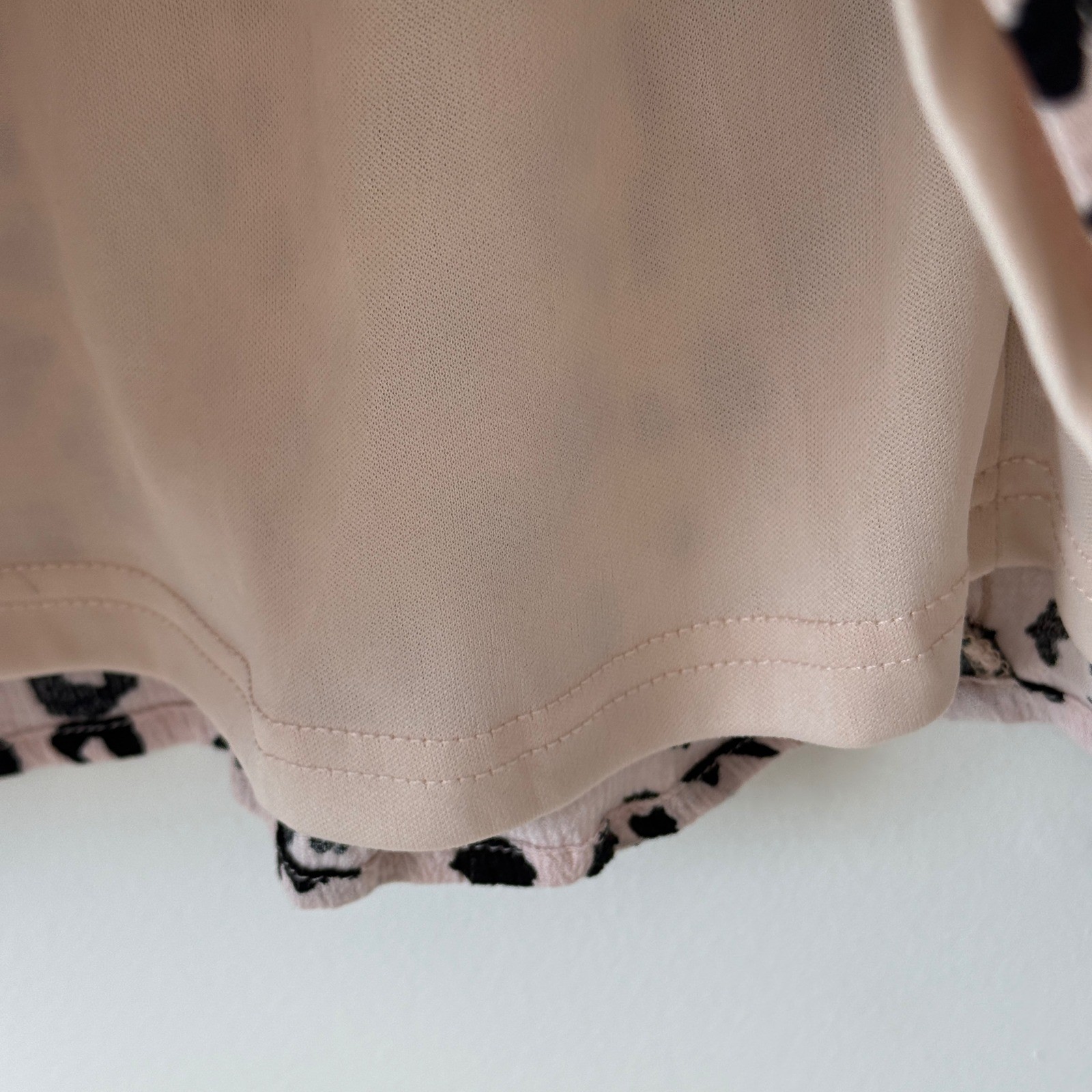 Savanna Jane Boho Leopard Floral Embroidered Swing Dress Size L Lined Whimsical