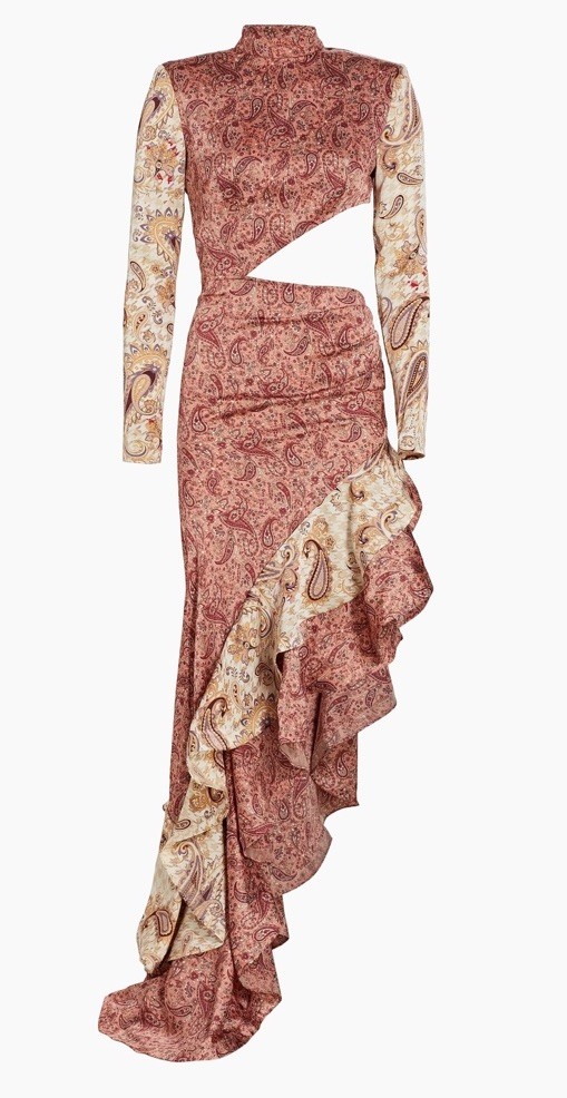 Bronx and Banco women’s Nadia cutout gown Multi color rose size 2 XS