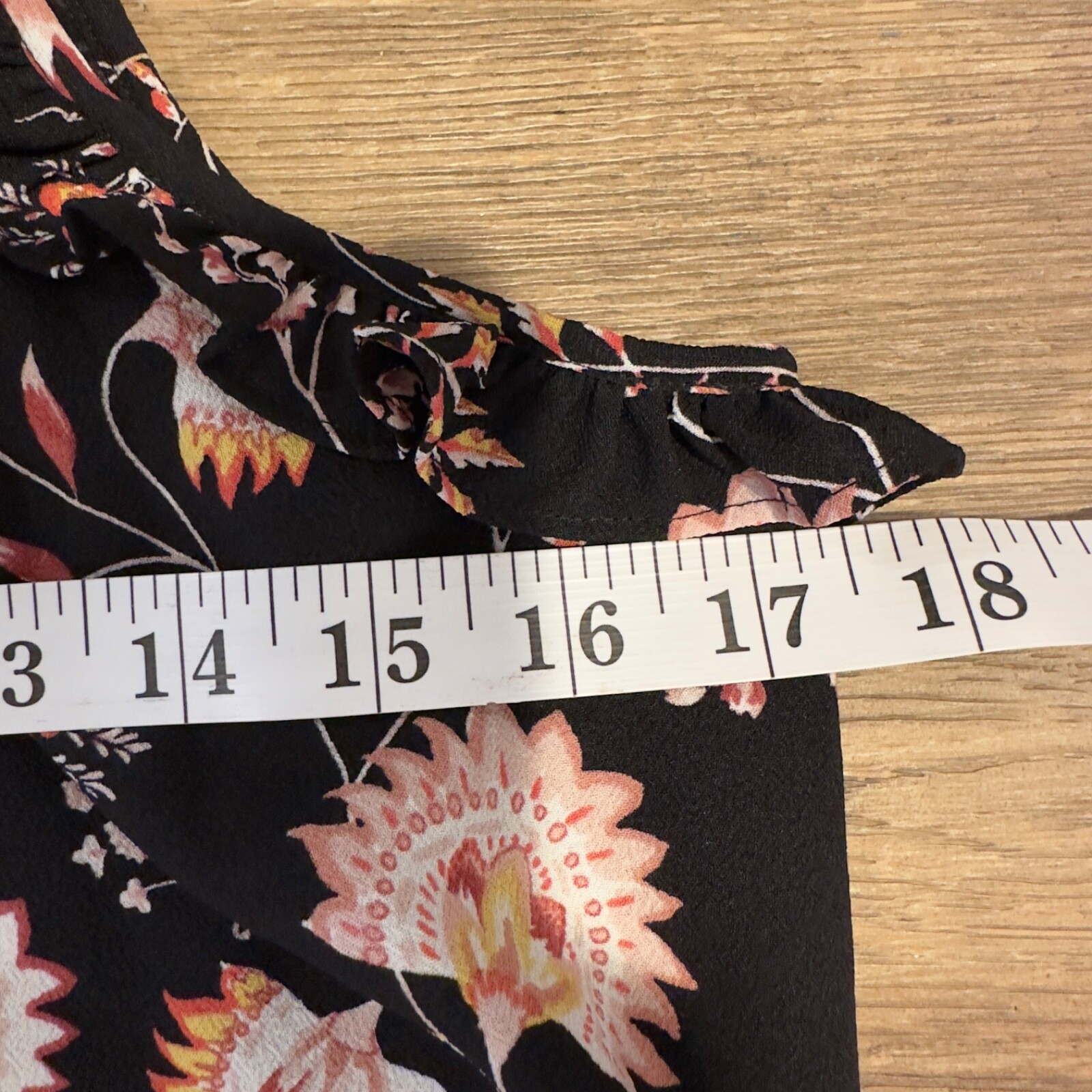 1. STATE High Neck Floral Sleeveless Ruffle Maxi Dress-Size Small-Black Floral