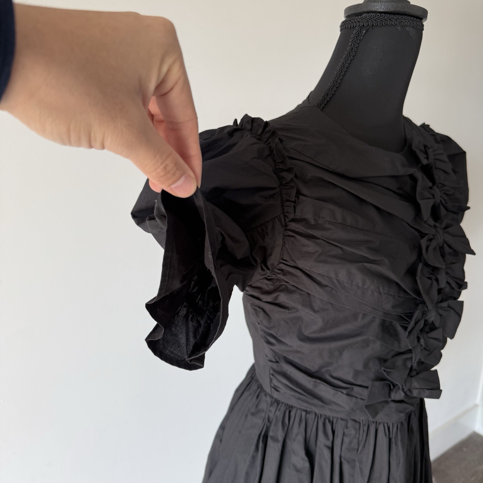 Sofie The Label Aribe Bow Detail Midi Dress Sz M Edwardian Victorian Steampunk