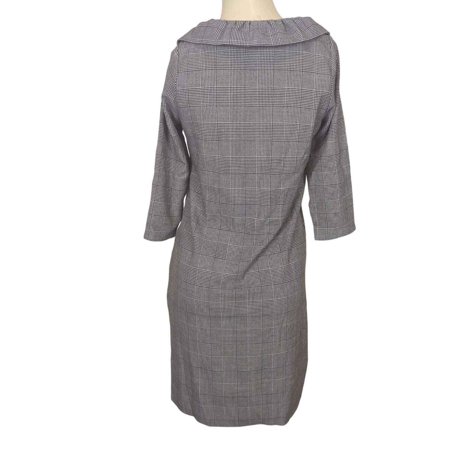 Gretchen Scott Dress black white size 0 / 2 Shrimp Wall Street Ruff Neck