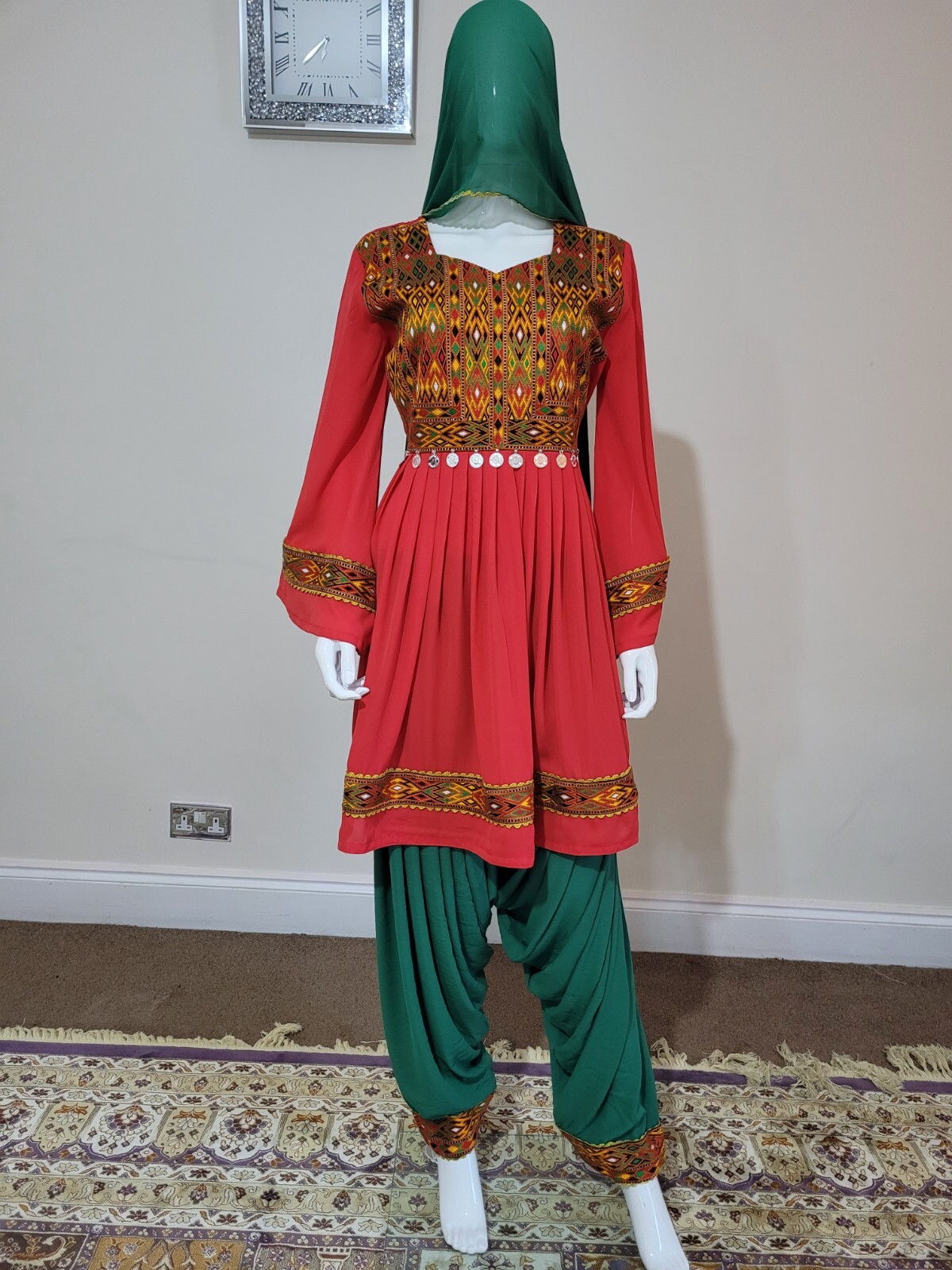 Afghani Kuchi women three pieces suit Gandea Afghani Asian Dress Ladies Use