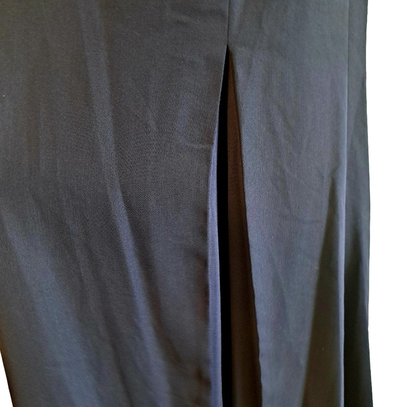 After Six Full Length One Shoulder Cowl Neck Crepe Dress