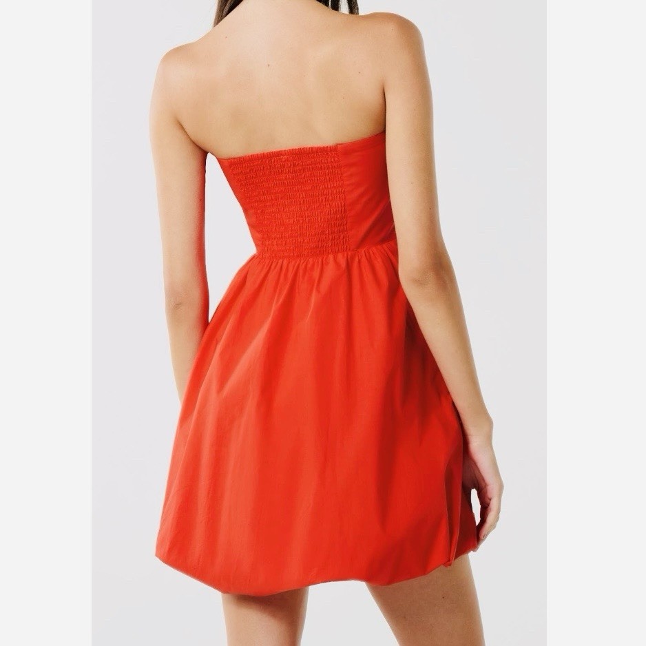 Ever New Phoebe Strapless Bubble Hem Dress Flame Scarlet Red Size 6 NWT