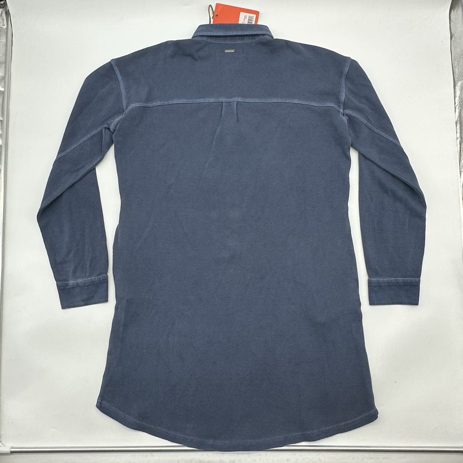 The Normal Brand Vintage Thermal Size Medium Blue Henley L/S Shirt Dress NWT