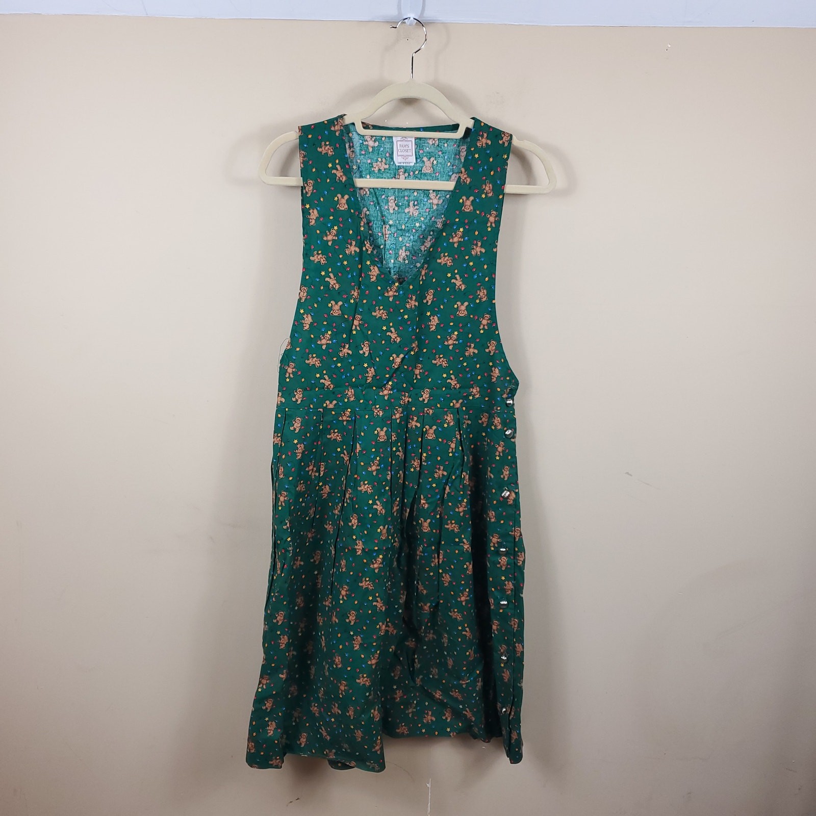 Vintage Pam’s Closet Christmas Jumper Dress Christmas Bears Size M