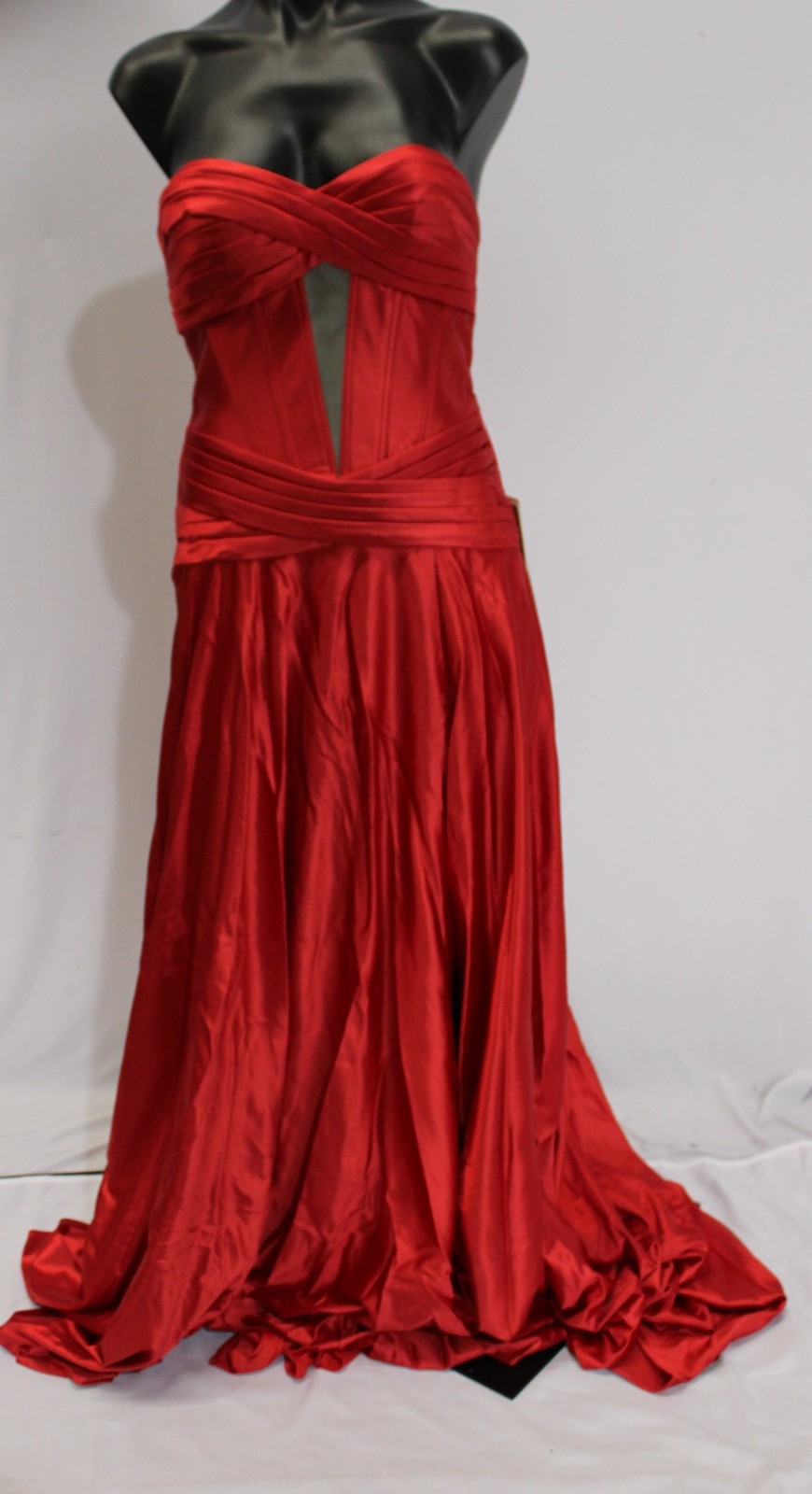 Stacees Women’s Strapless Sweetheart Neckline Slit Prom Dress EJ3 Red Size 2 NWT