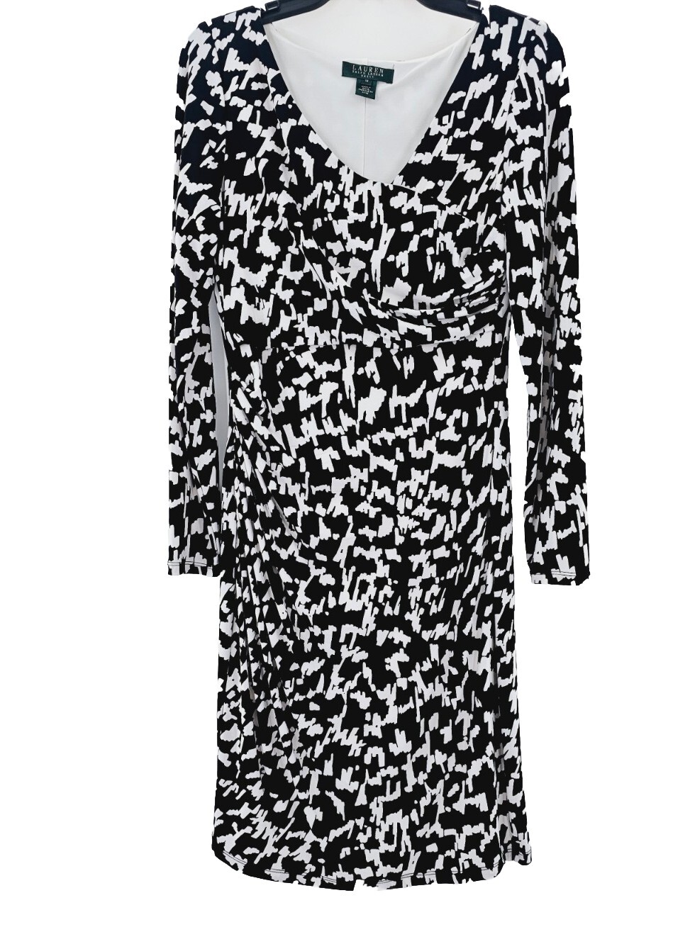 Ralph Lauren LRL Dress Women’s Sz 10 Long Sleeve Side Rouching Career Dress