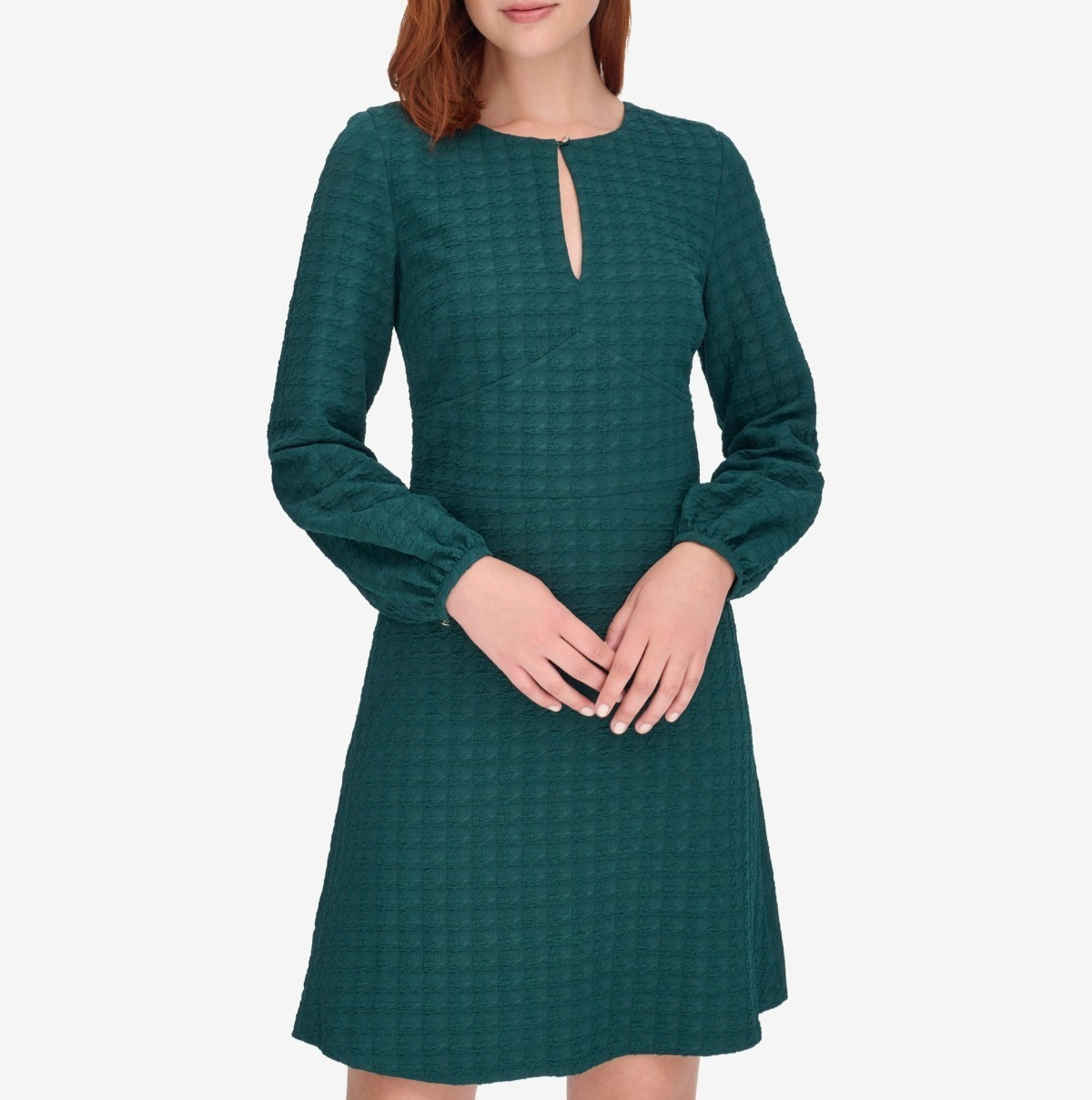 Tommy Hilfiger Women’s Embossed Houndstooth Knit Dress MSRP $ 119