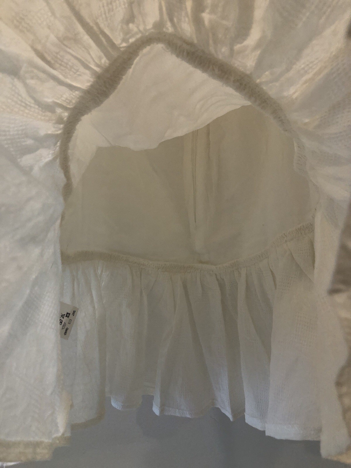 HELLO MOLLY White Baby Doll Puff Sleeves Mini Cloud Dress Women’s Size S / US 4