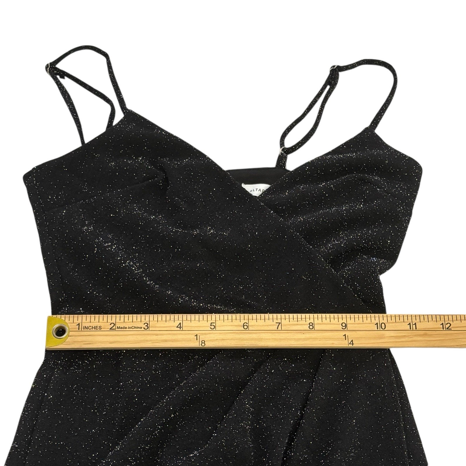 Altar’d State Black Metallic Sleeveless Mini Dress Size XXS Glam Sexy Holiday