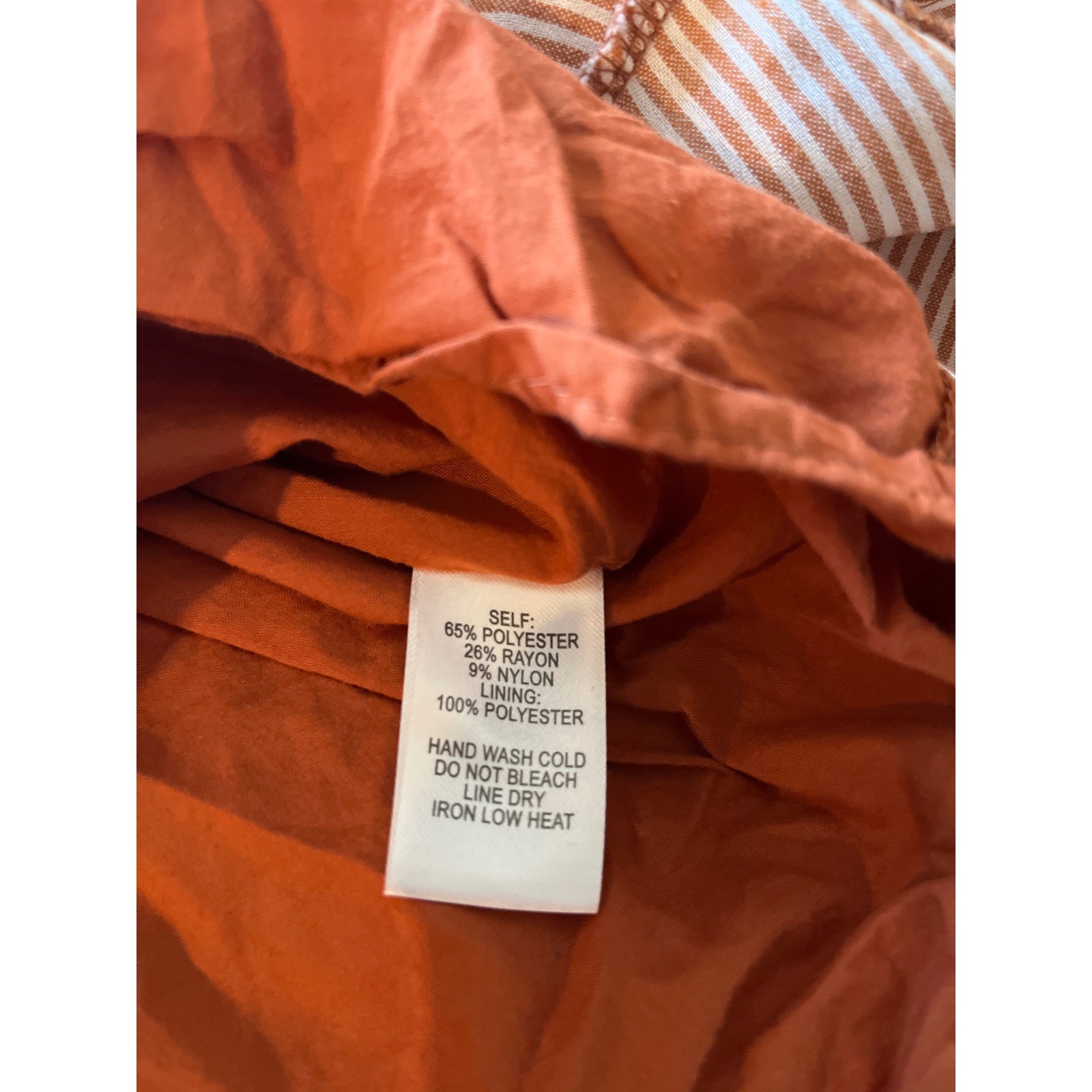 Lulus Rust White Striped Tiered Ruffle Halter Midi Dress Size Medium Sleeveless