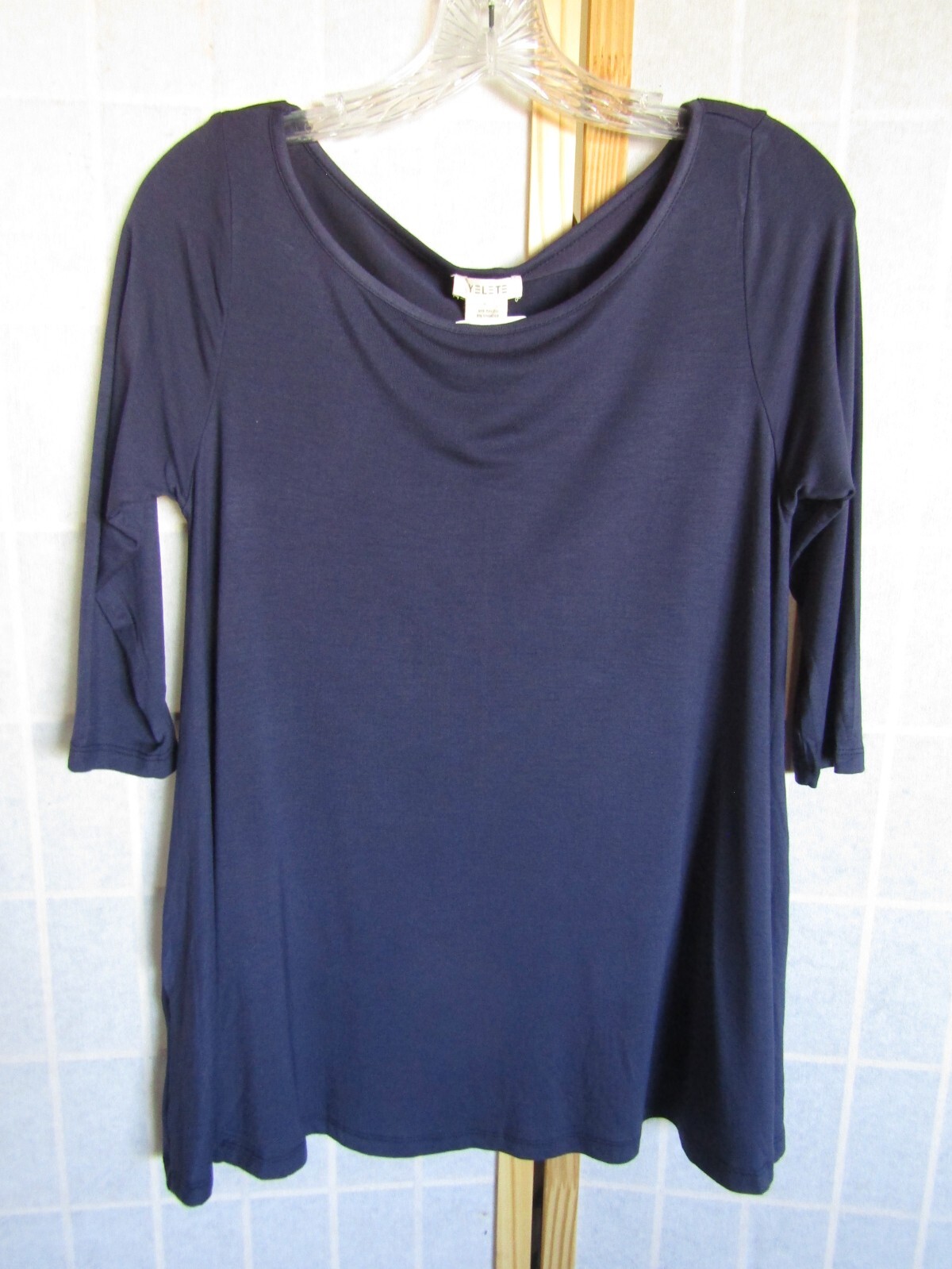 NWT Yelete /Nadine West Rayon/Spandex Deep Blue Tunic/ Dress Women’s Size S