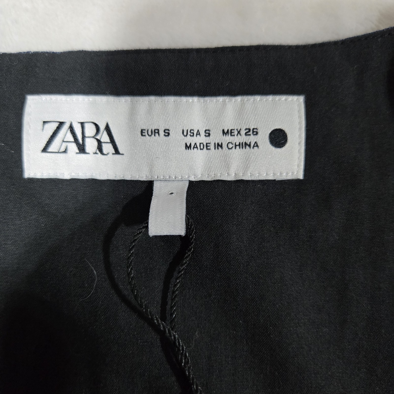 ZARA Blue Denim Color Beaded Shift Mini Dress S Sleeveless Scoop Neck Lined Zip