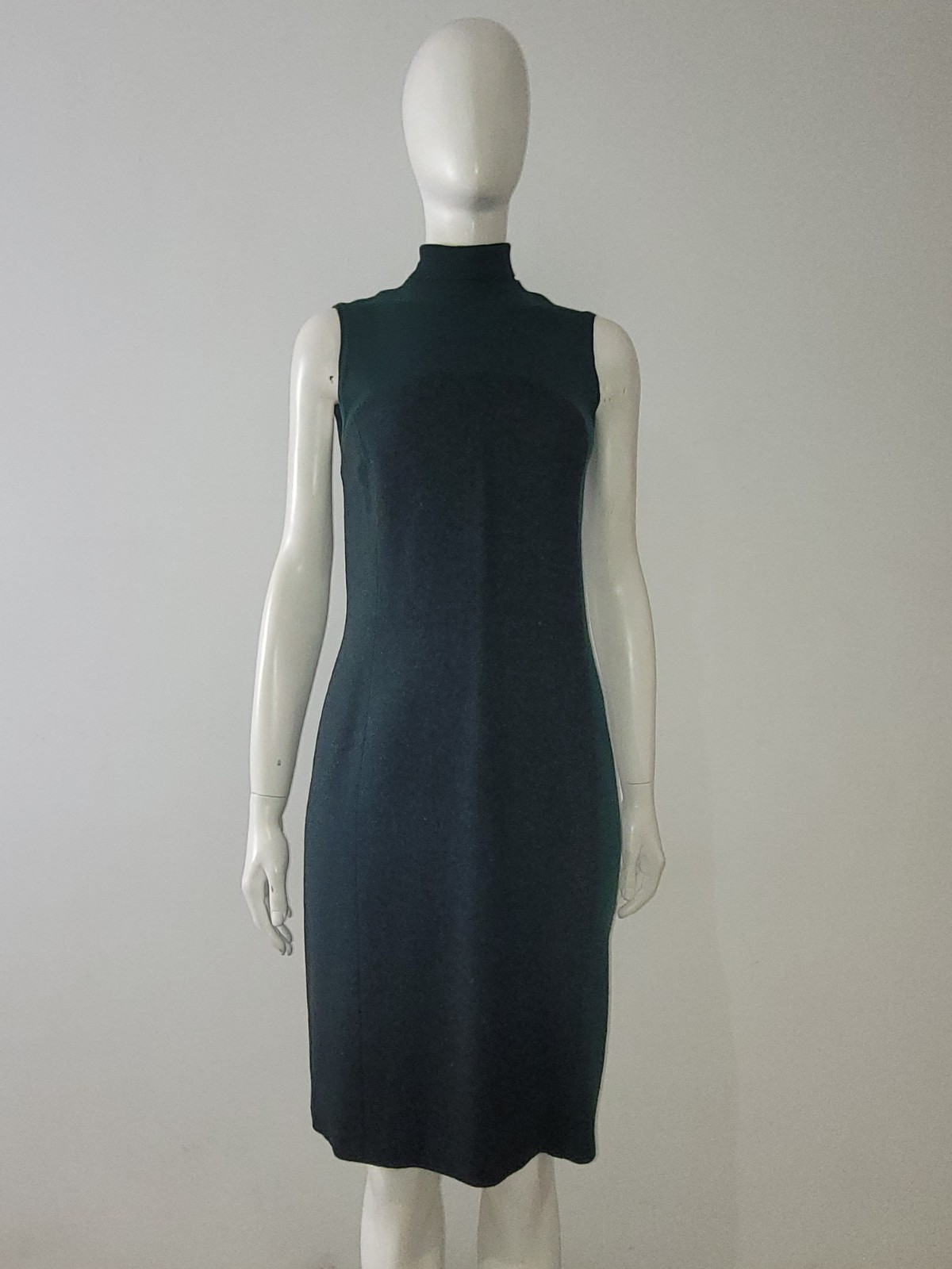 Istante Versace Green Tweed Dress UK 8 10 EU 36 38 Wool Blend Pencil Fitted