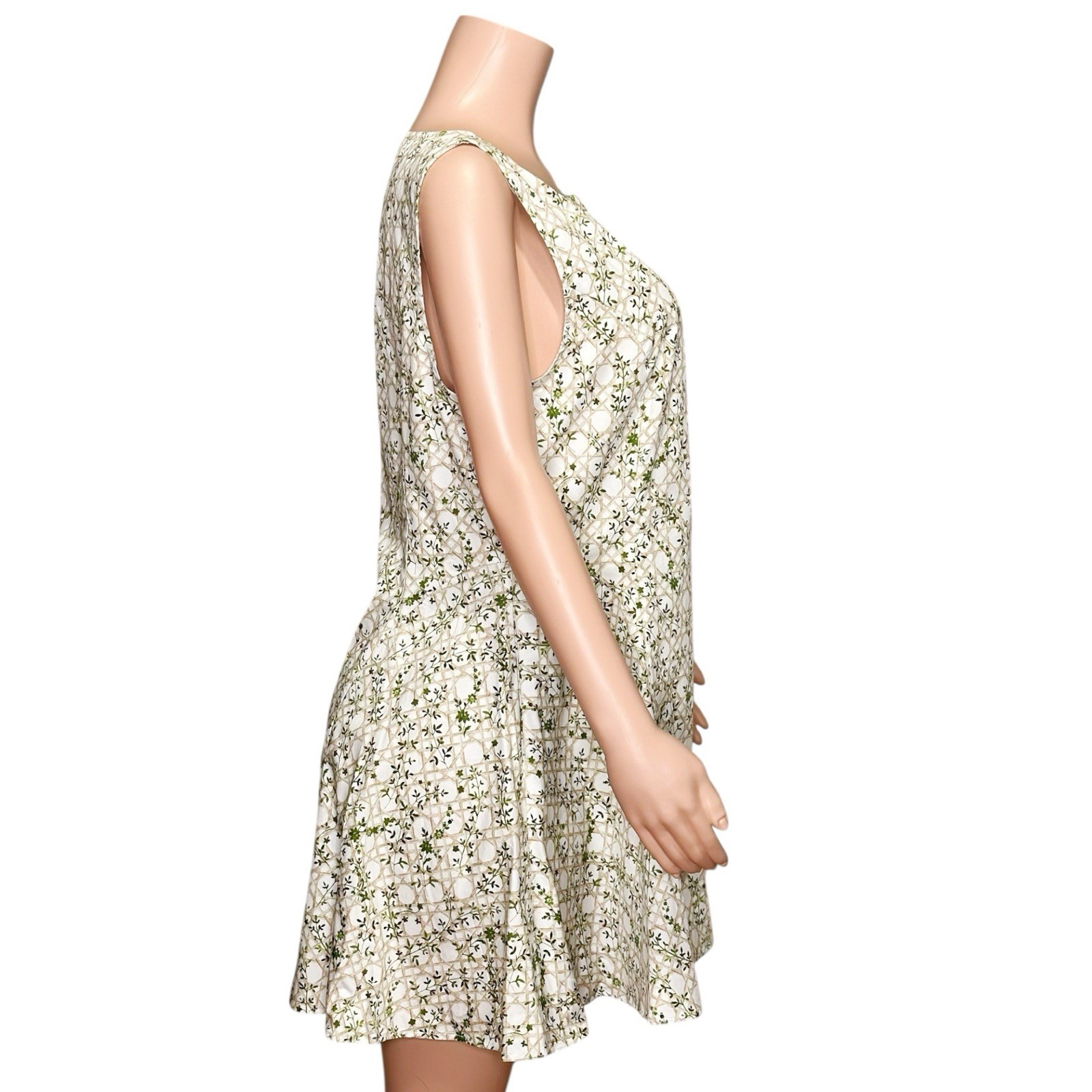 $198 NWT HILL HOUSE Sutton Dress, Basketweave Vine Sand, XL