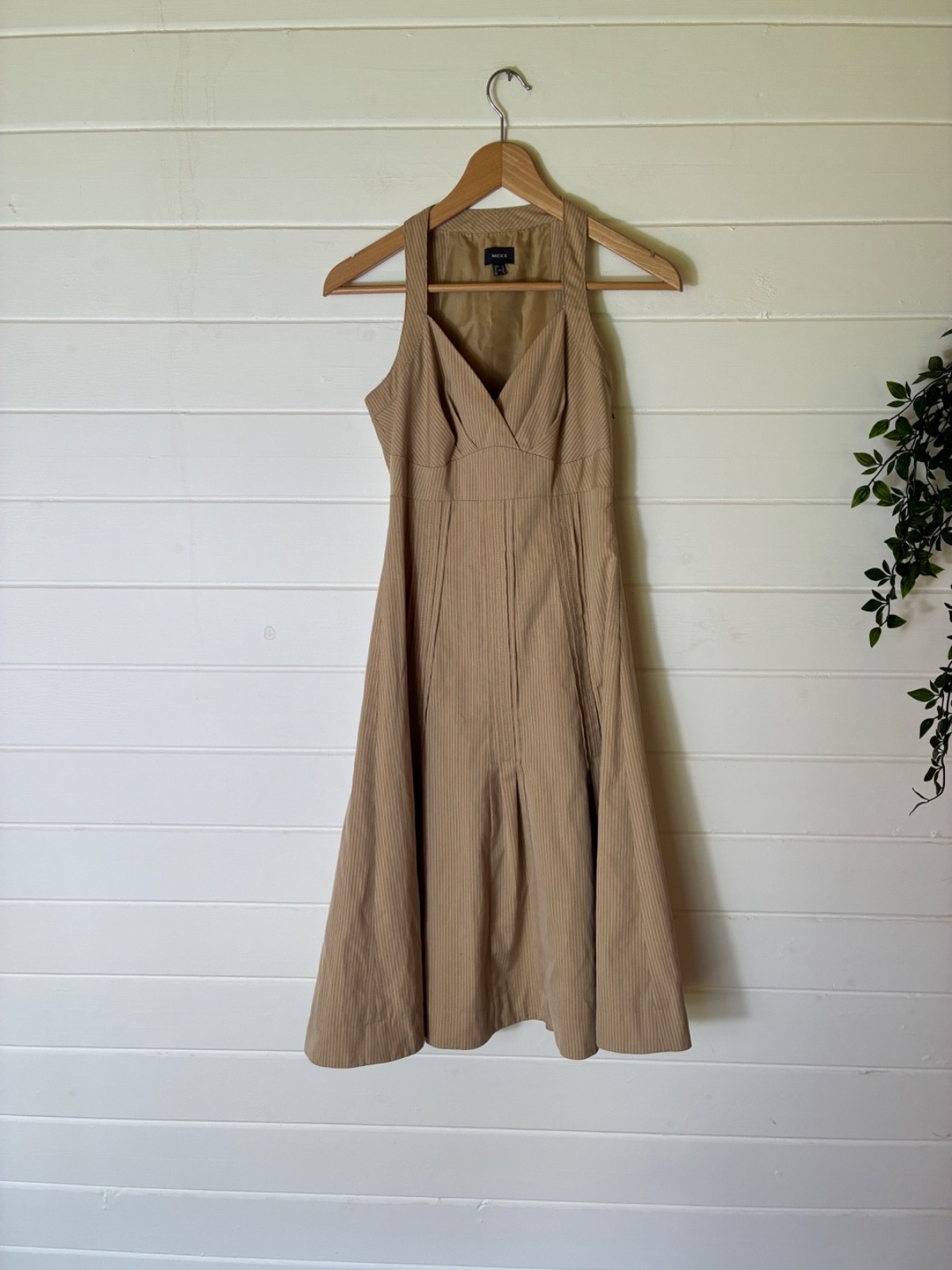 MEXX Y2K FIT AND FLARE DRESS PIN STRIPE SIZE 6 8