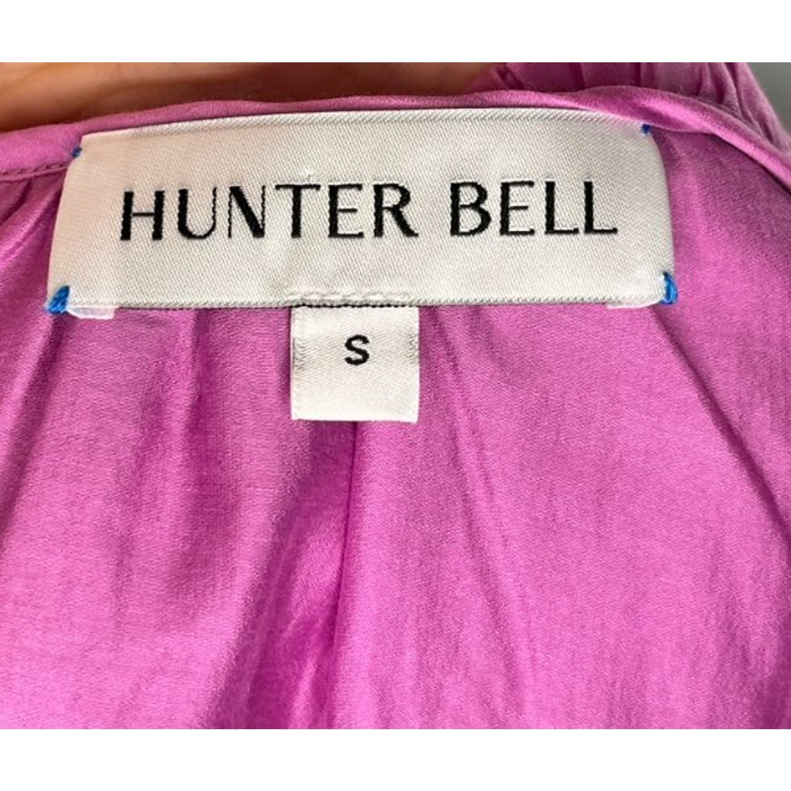 HUNTER BELL Sz S Small Davey Dress Magenta Pink Purple Maxi Ruffle
