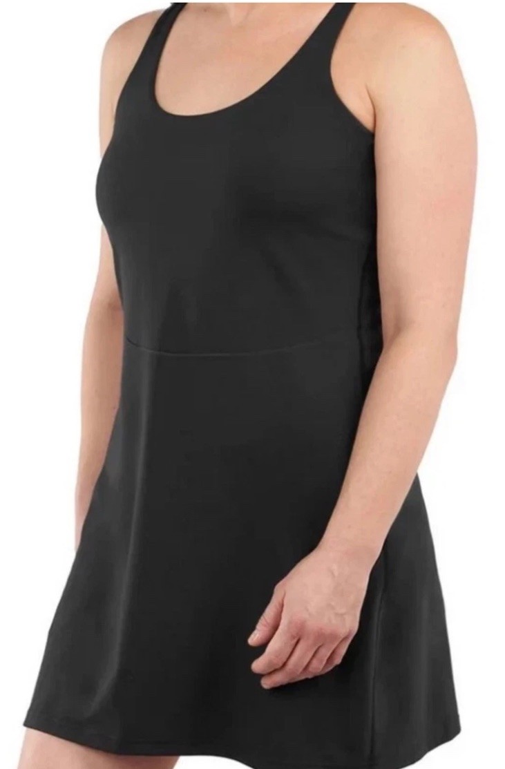 Elle Sport Women’s Active Tank Dress 1856544 Black XXL New With Tags