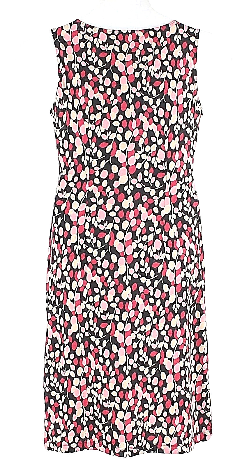 MIX IT Sz M Black Pink Beige Multi Polyester Faux Wrap Dress