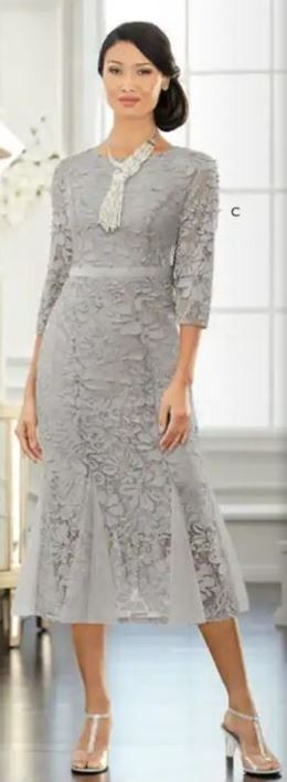 Size 14 Midnight Velvet Gray Formal Wedding Church Dinner Date Wren Lace Dress
