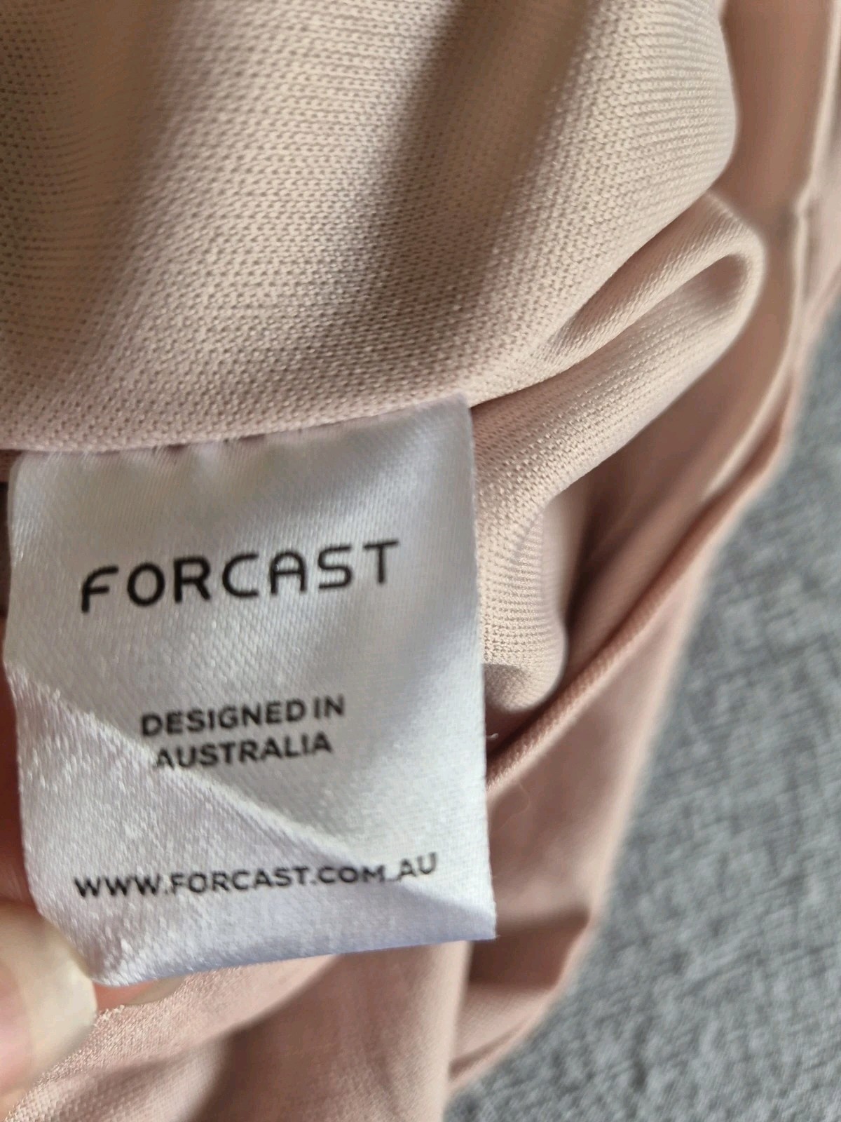FORCAST Womens Sheath Dress AU 16 Pink Sleeveless Round Neck Ruched Zip Knee