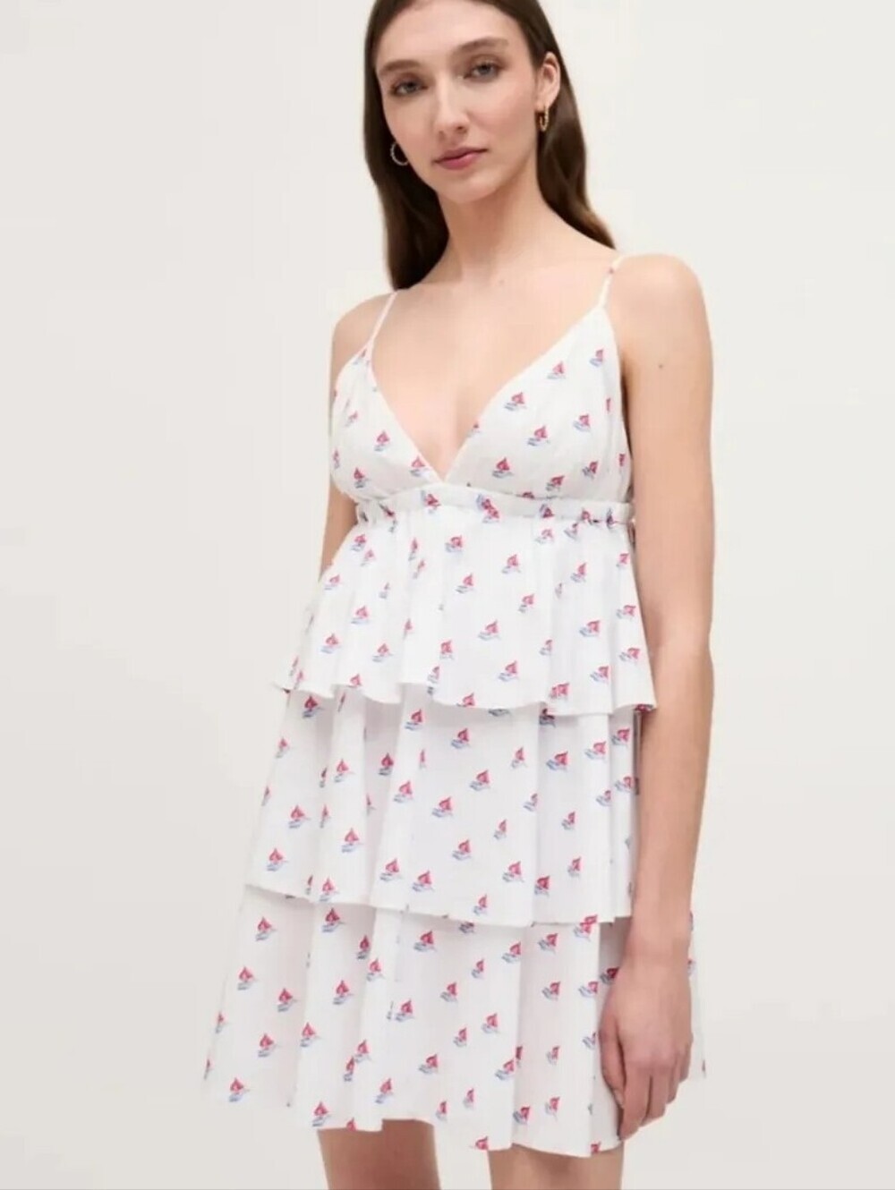 Hill House Home – Gigi Spaghetti Strap Mini Dress Love Boats Cotton – Large nwt