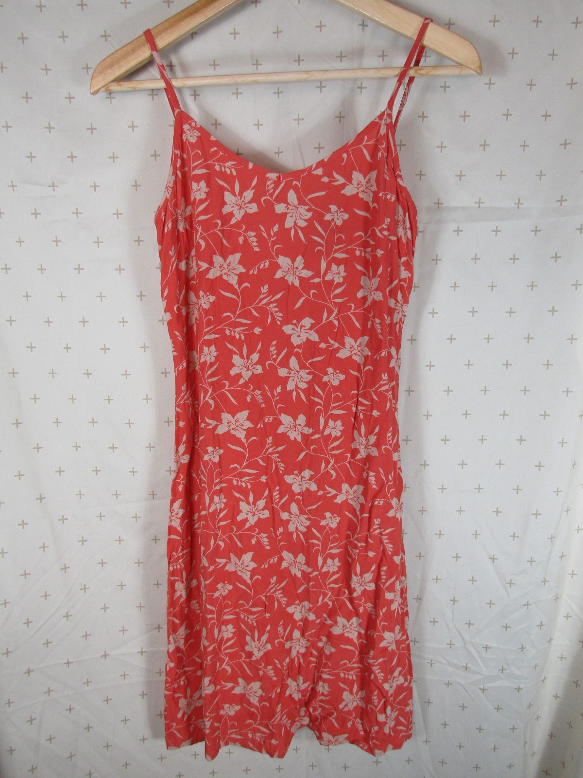 GAP Y2K Floral Pattern Salmon Pink Mini Shift Dress Retro – Women’s size 2