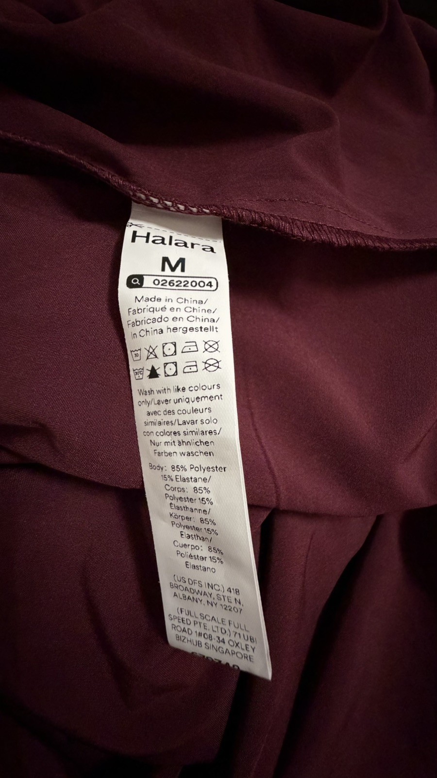 Halara dress Maroon/Wine/Burgundy Long With Pockets And Tie around Waist Medium