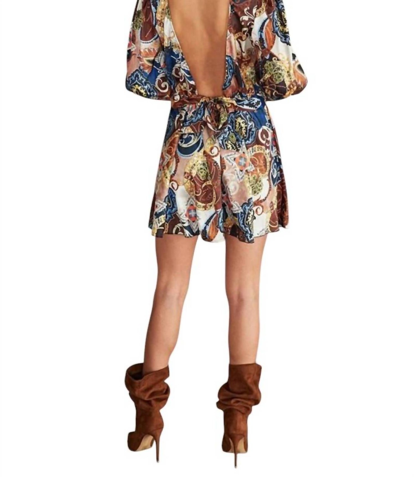 Venti6 Sofia Paisley Open Back Dress Size S