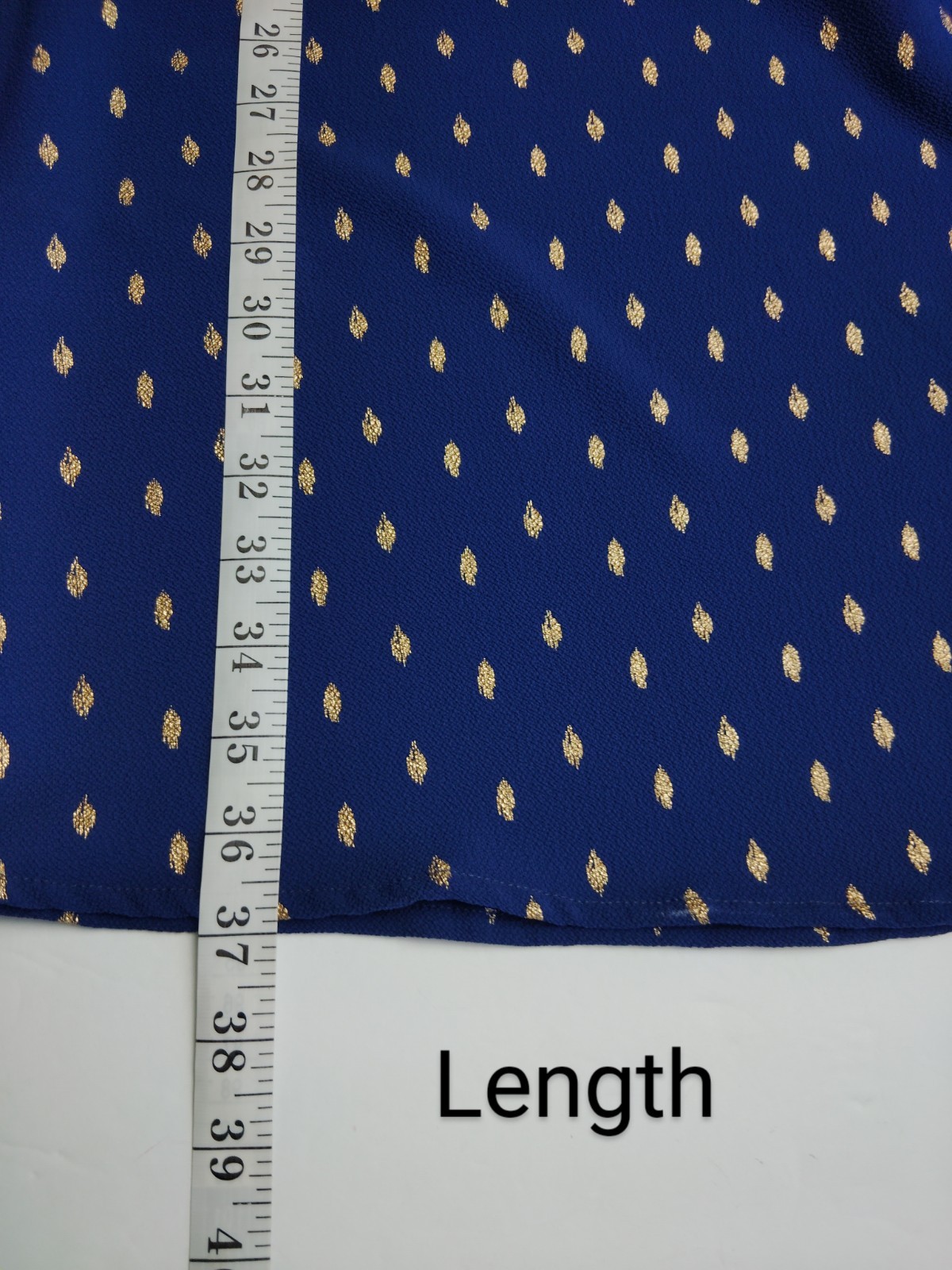 Juicy Couture Navy Blue Gold Metallic Cinched Adjustable Dress ~ Size XL