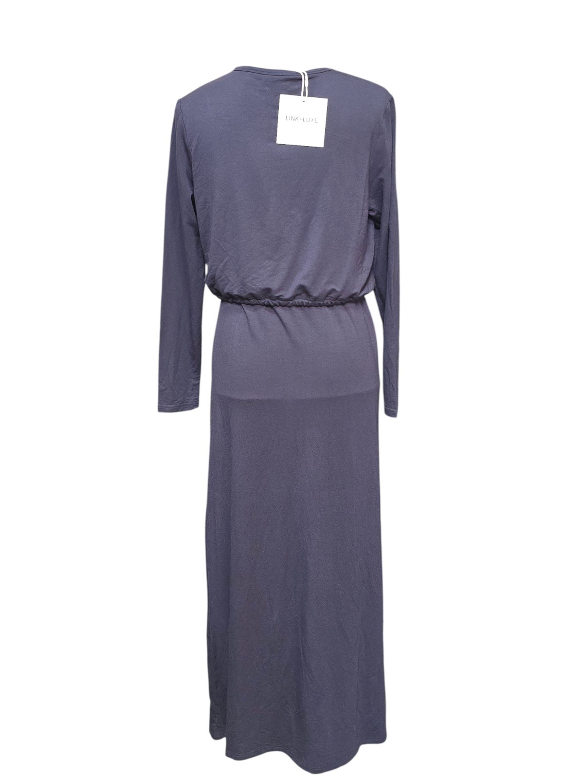 Link + Luxe Women’s Medium Navy Blue Long Sleeve Maxi Dress NWT