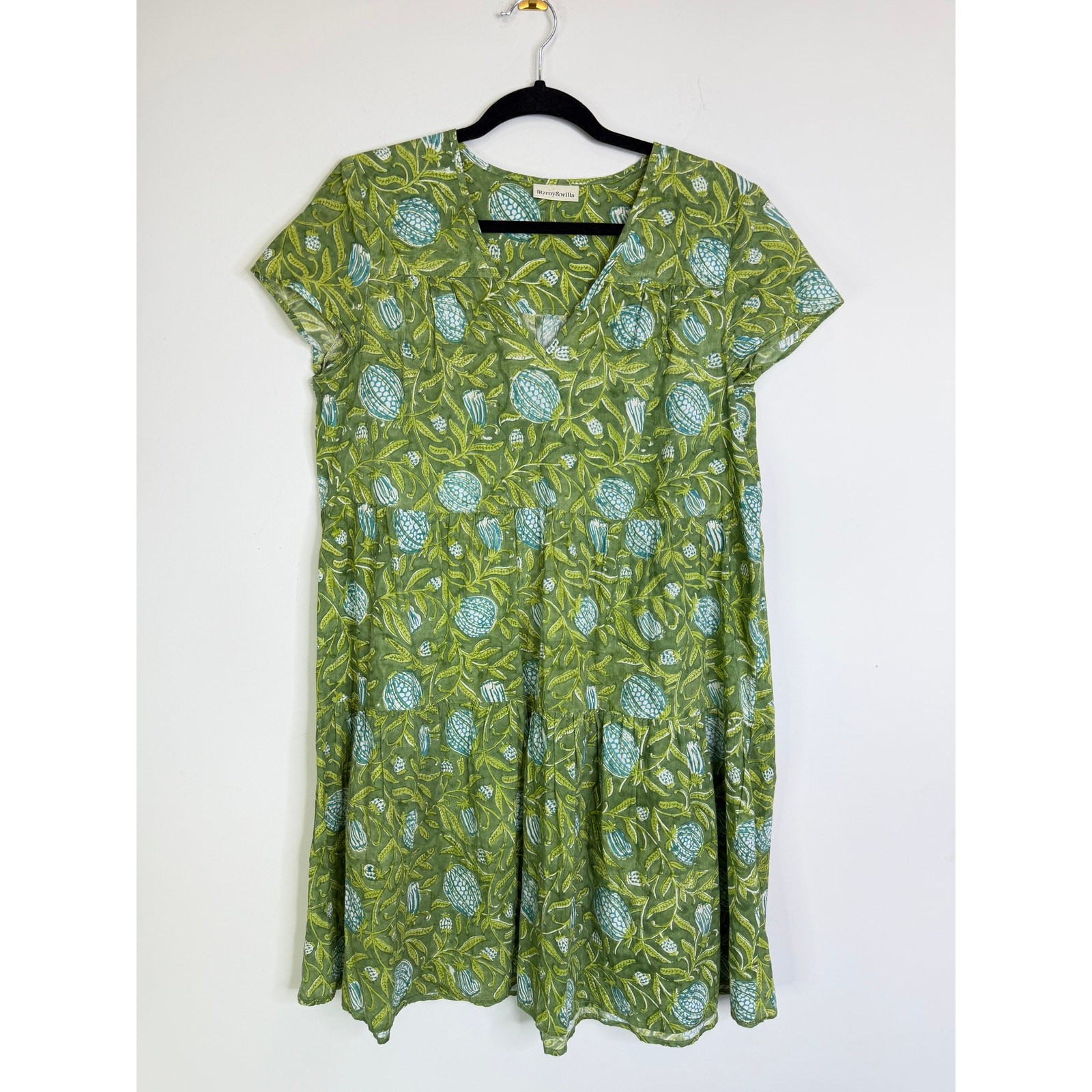 Fitzroy & Willa Island Time Dress Size Medium 100% Cotton