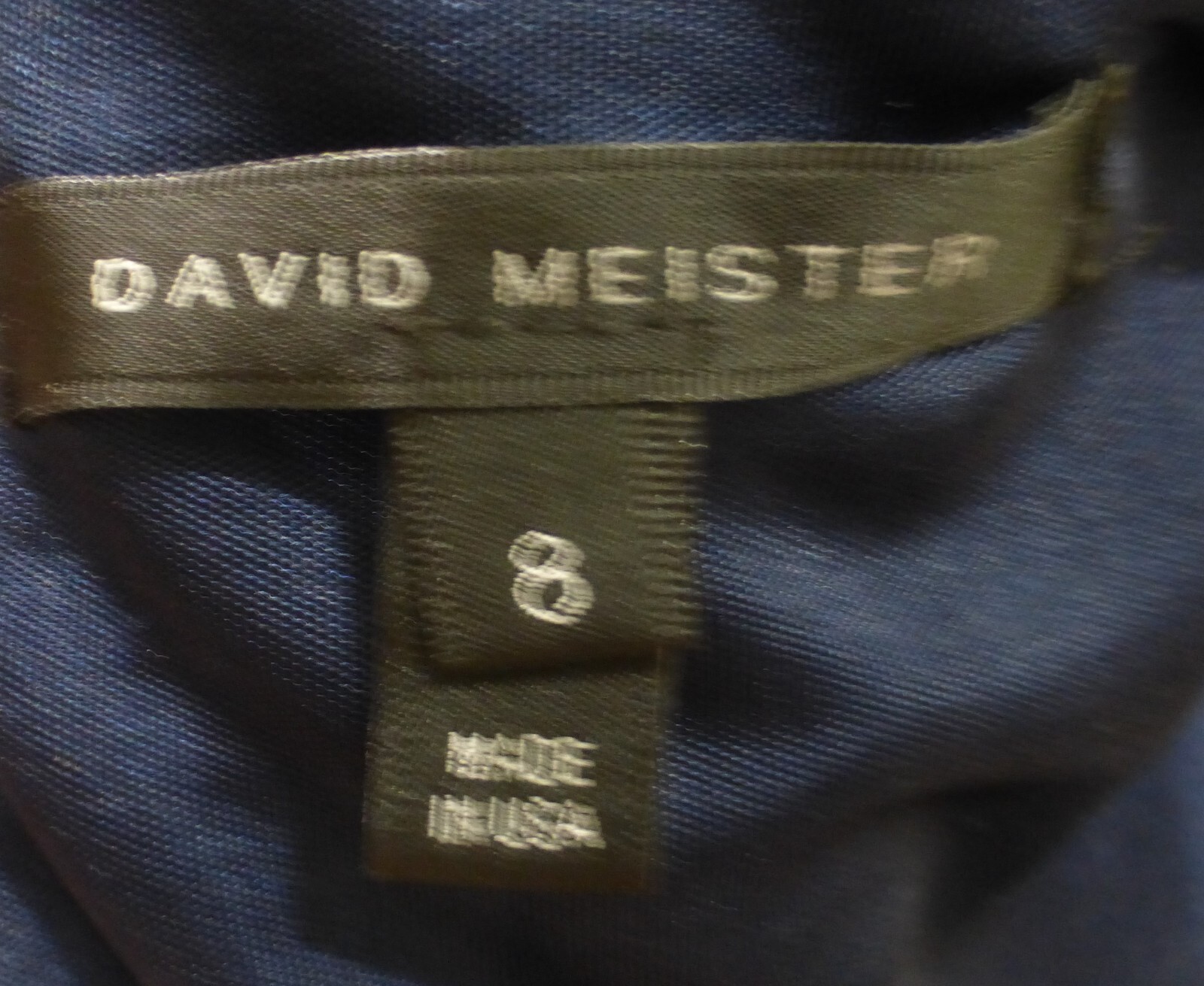 DAVID MEISTER Cocktail Dress, Navy, Size 8