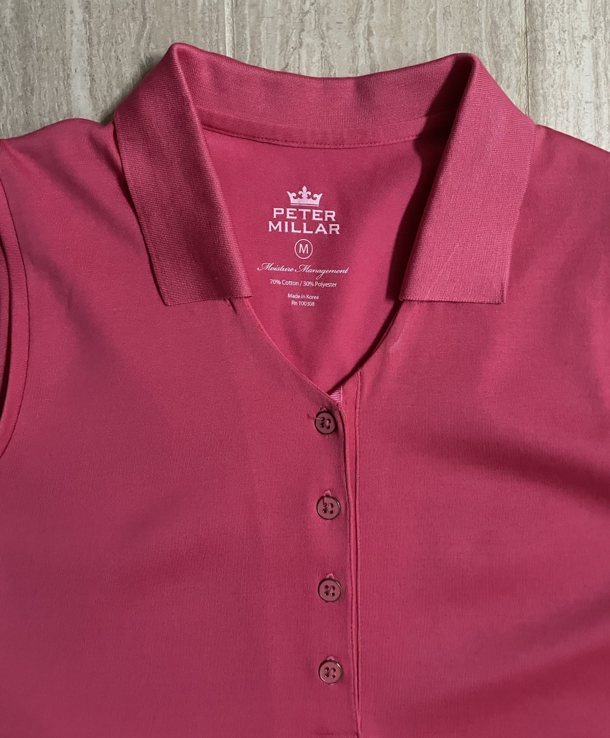 Peter Millar Performance Golf Dress Polo Collared Sleeveless Pink Size M EPC