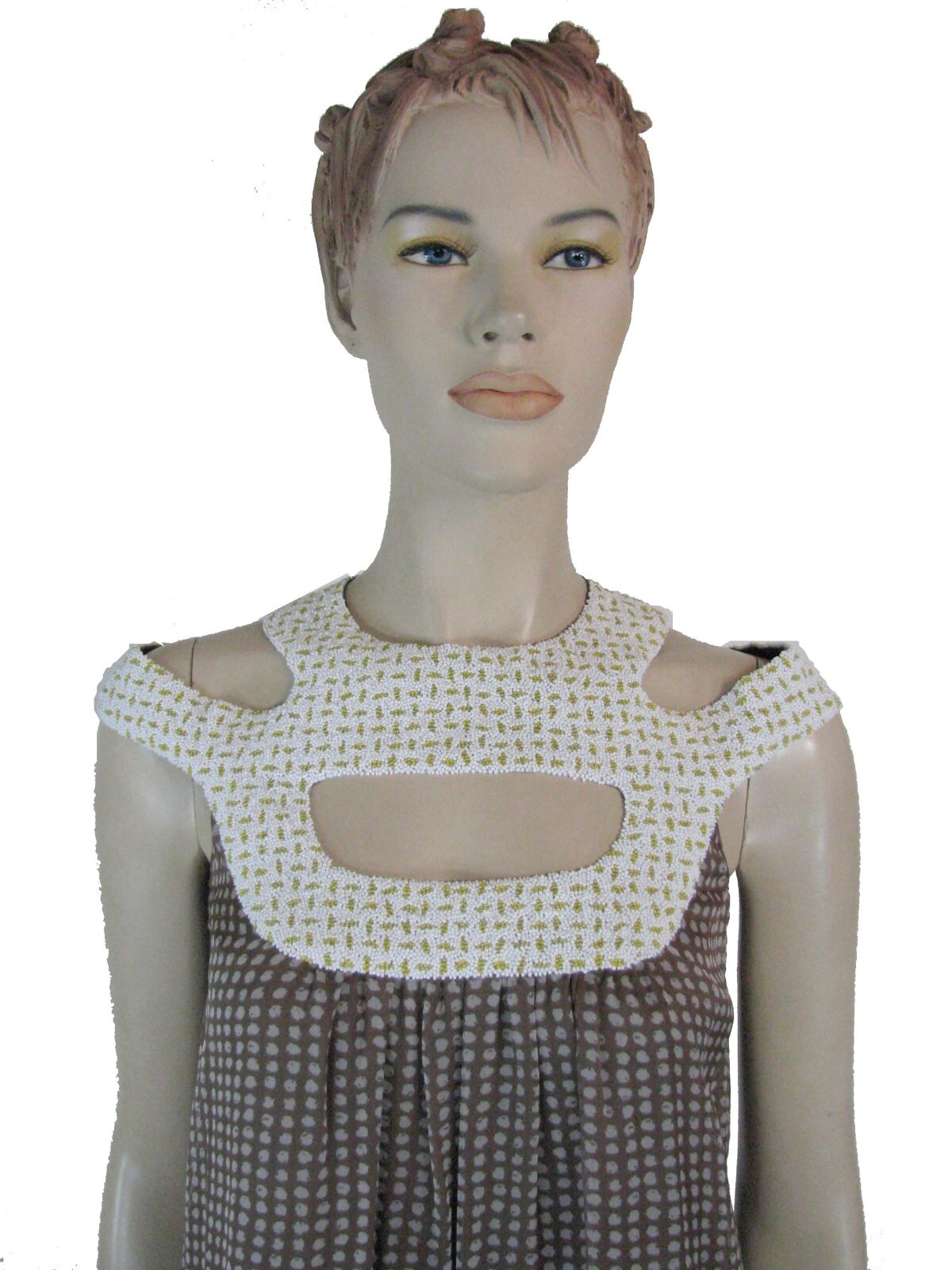 NWT MISSONI “MORGANA” HEAVY EMBELISHED SILK DRESS sz 38 ORANGE LABEL – RUNWAY