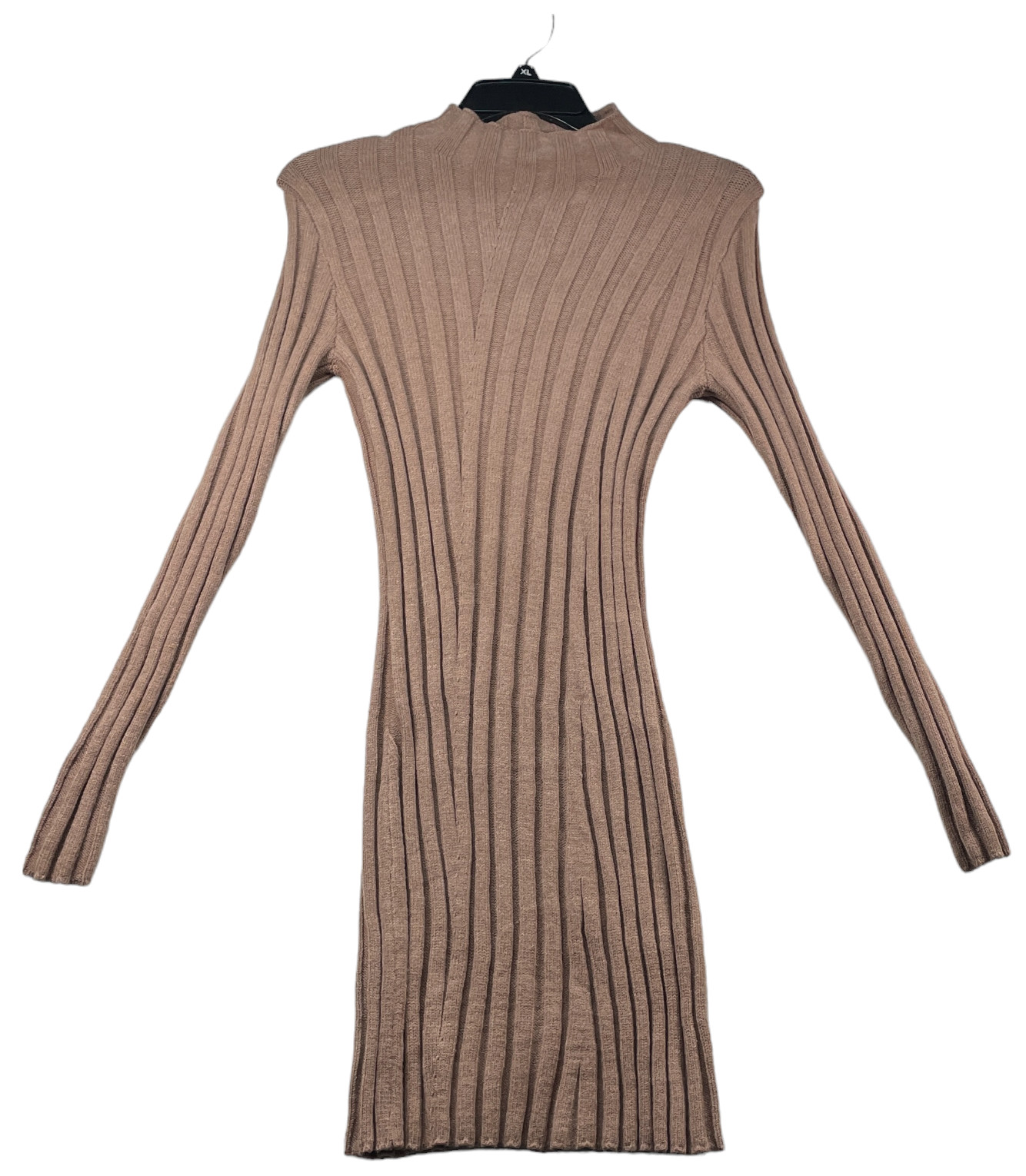And Now This Sweater Dress Womens size XS Brown Ribbed Long Sleeve New
