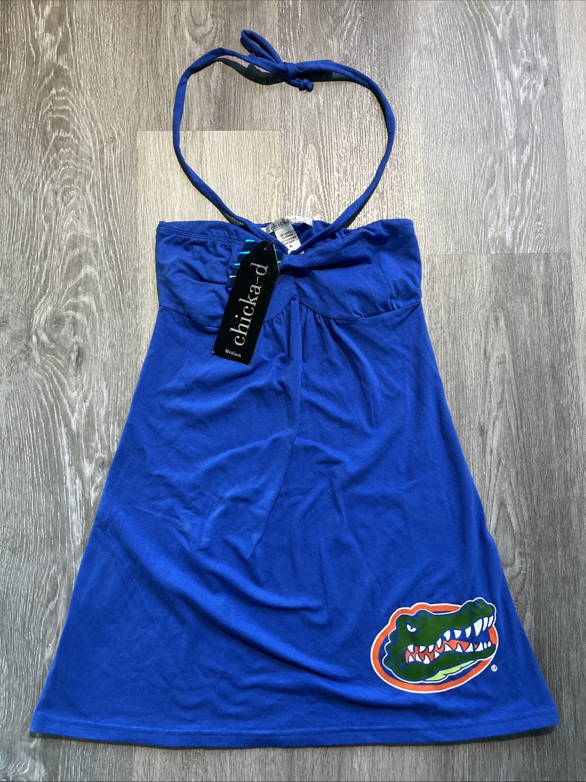 NEW Chicka-D UNIVERSITY OF FLORIDA GATORS Sweetheart Sun Dress BLUE MEDIUM $75