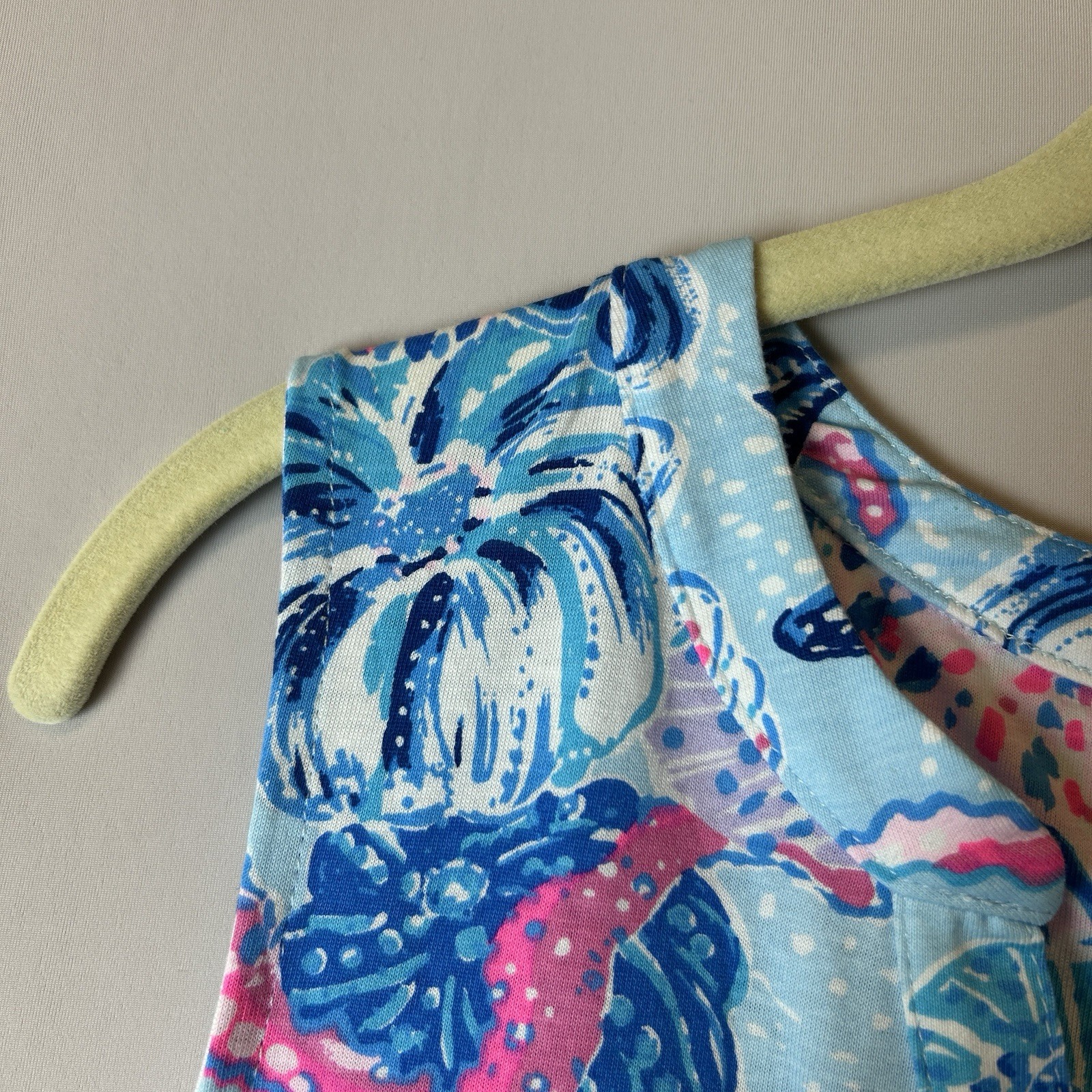Lilly Pulitzer Dress Small Pink Blue Shells Starfish Dev Bahamas Beachcomber