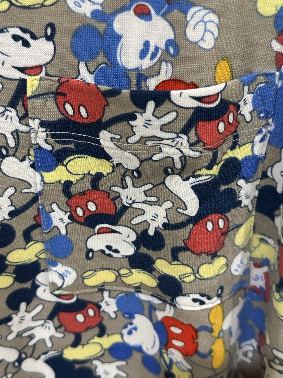 NWT Lularoe Disney Carly Dress Mickey Mouse Gray Small Hi-Low Pocket