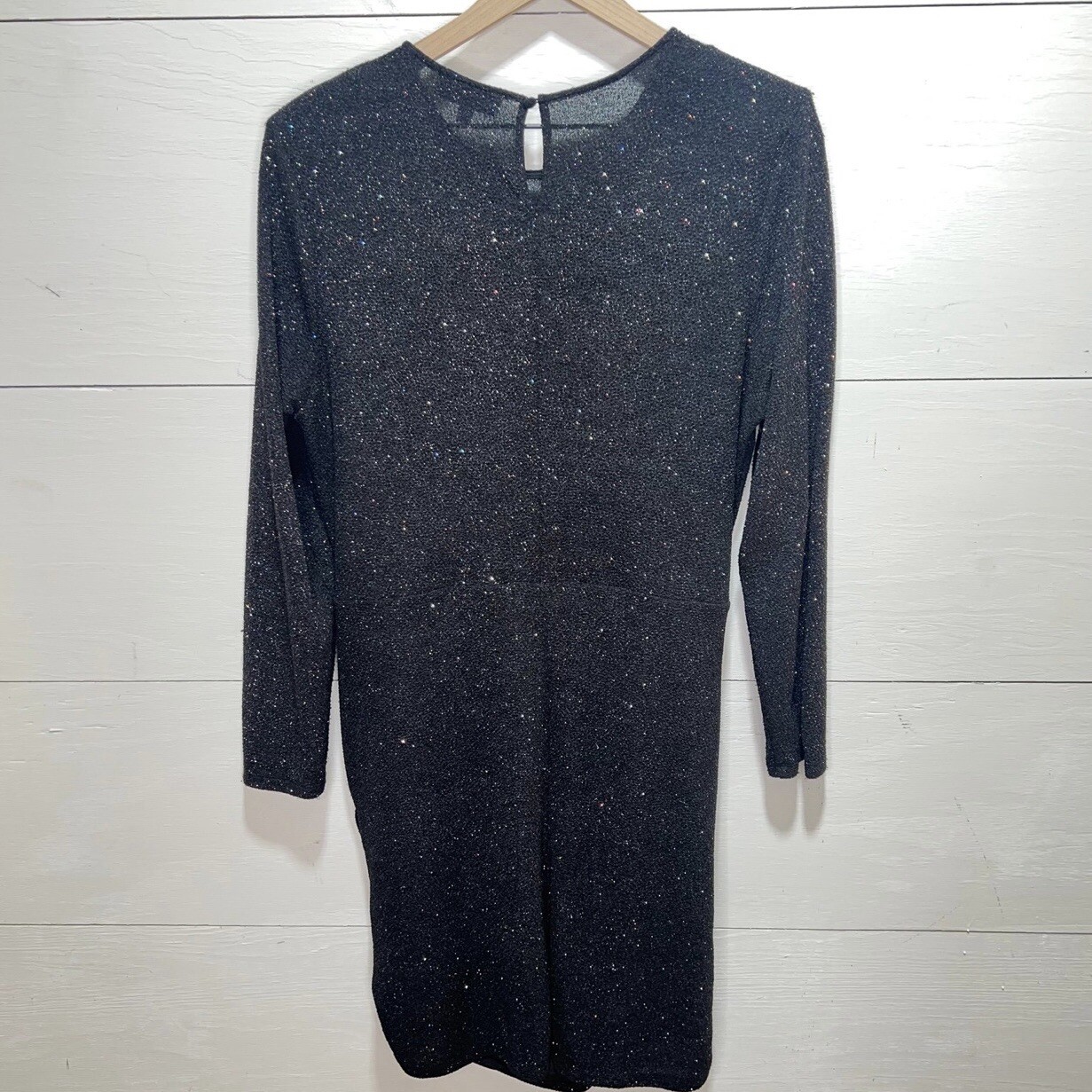 Gibson Latimer • Rainbow Glitter Long Sleeve Ruched Bodycon Dress Size XXL