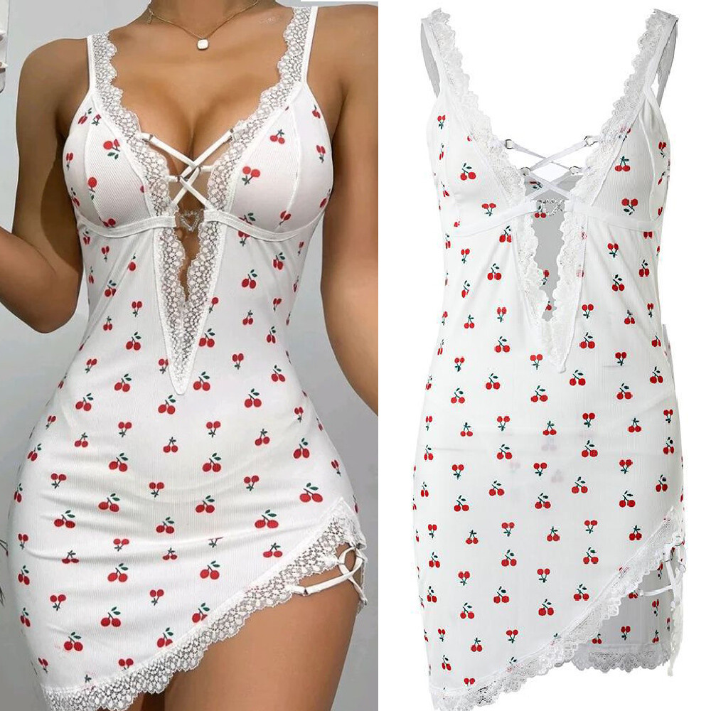 Sexy Women Lingerie Teddy Babydoll Underwear Lace Sleepwear Nightgown Slip Dress