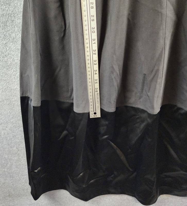 CO Plunging Sleeveless Wool Blend MIDI Bubble Dress Women’s M Black Zip Closure