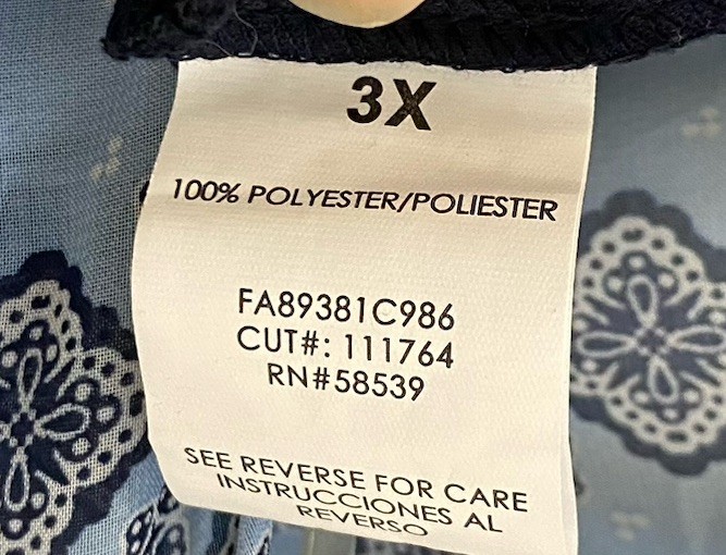 Speechless Sz 3X Tiered Dress Semi Sheer Lined Navy Lt Blue Pink Tie At Neck