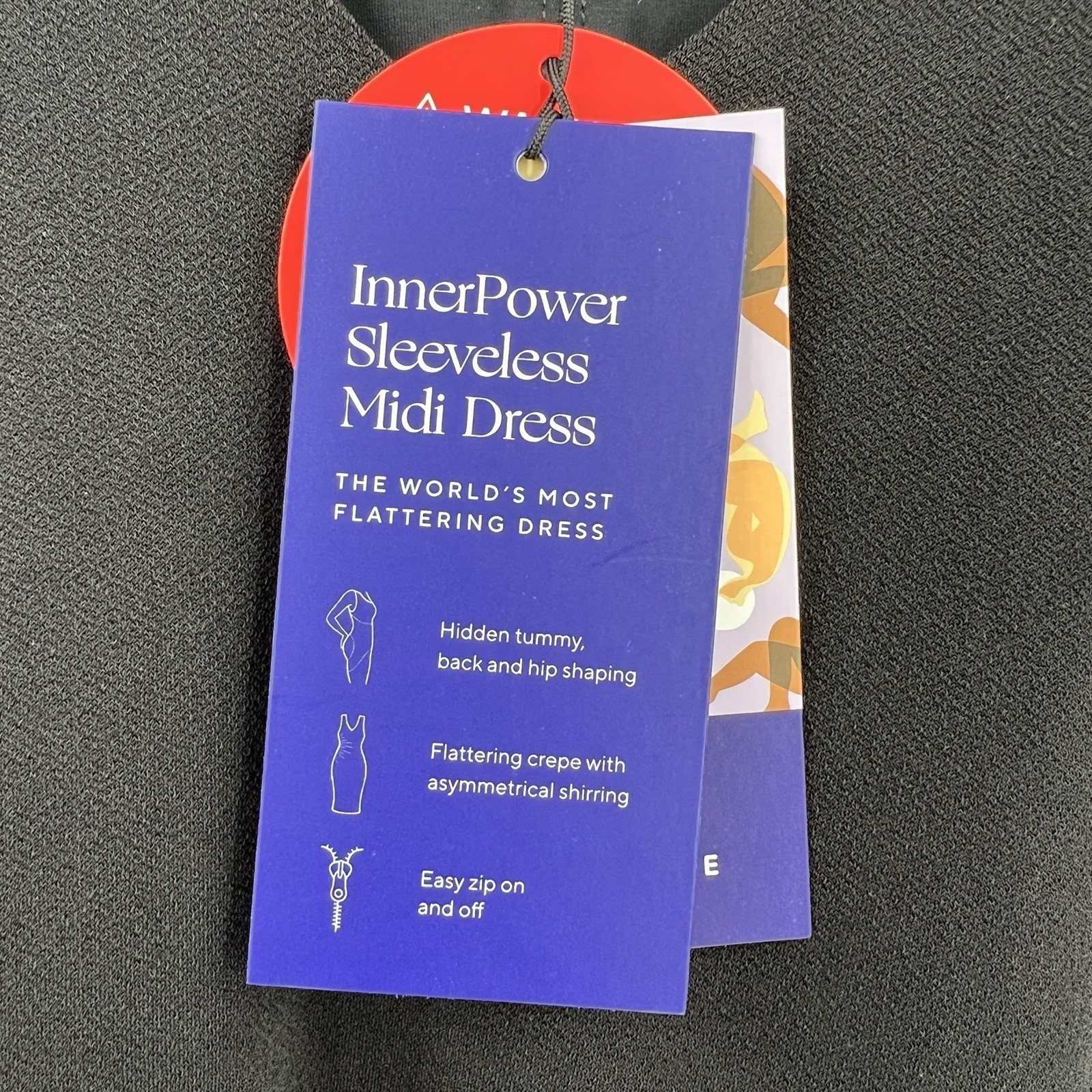 HoneyLove Size XL InnerPower Midi Shapewear Slimming Ruched Dress Black NWT